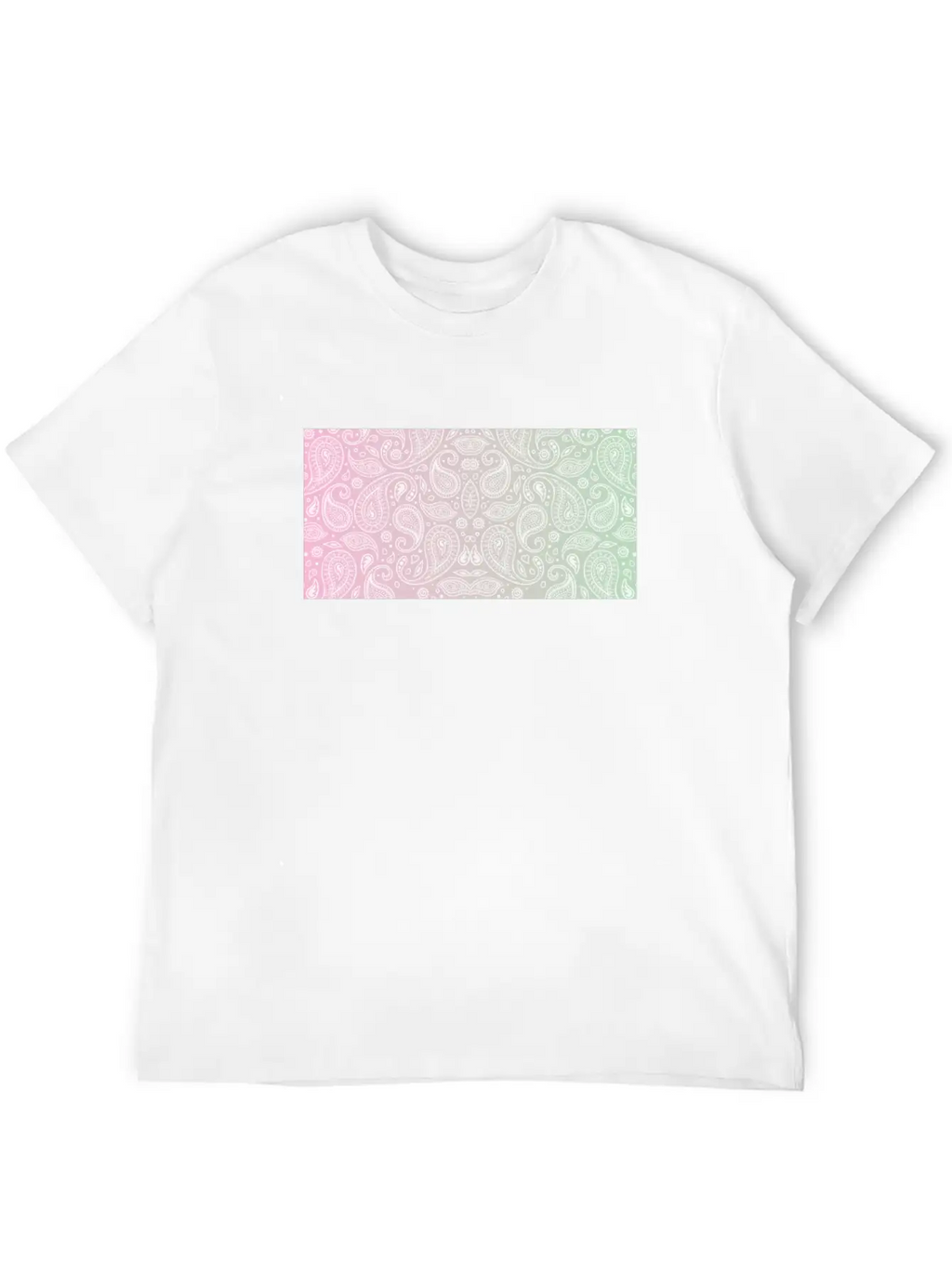 Pastel Paisley Bandana Unisex Casual T-Shirt – Clean Design For Daily Comfort