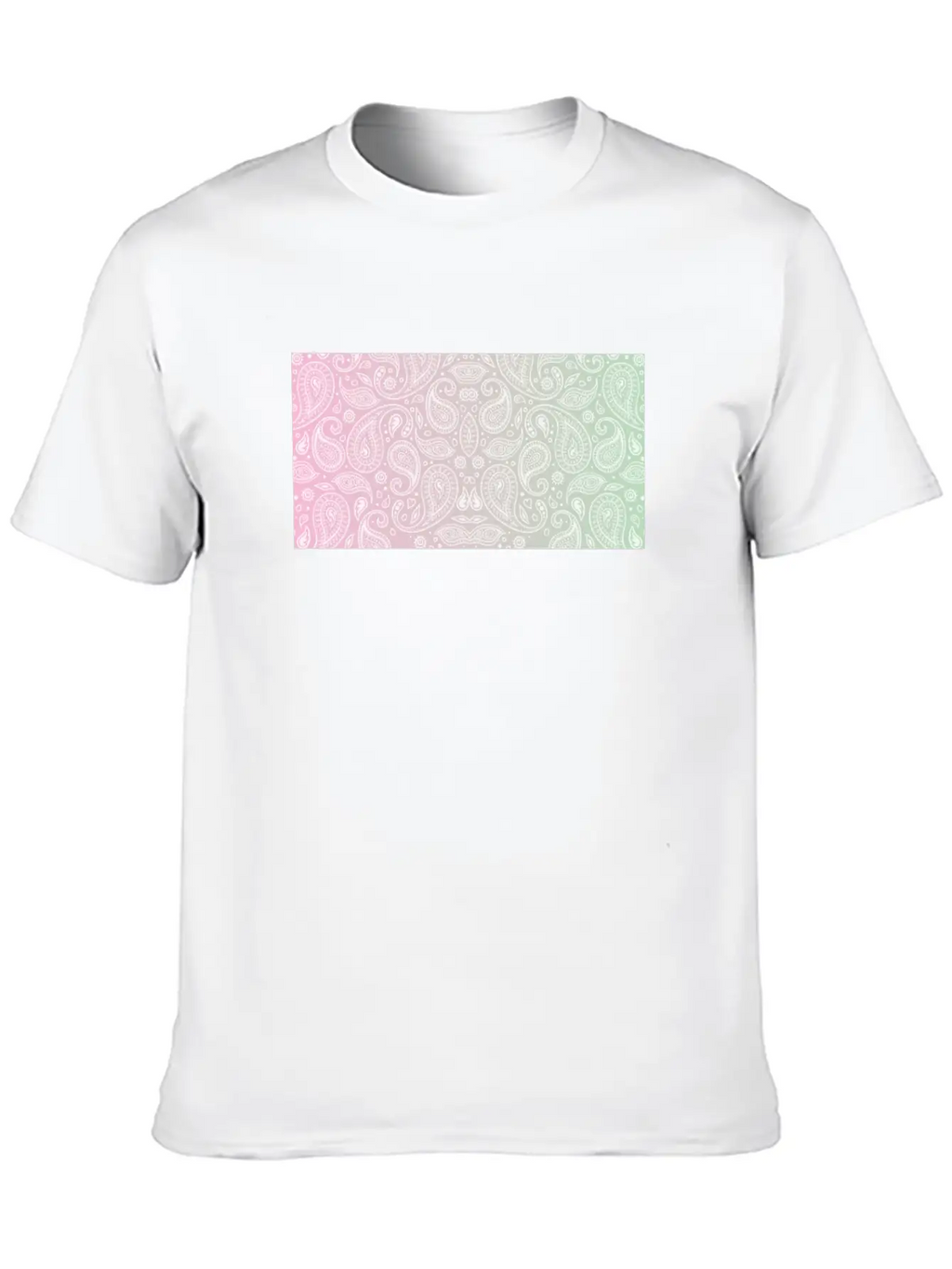 Pastel Paisley Bandana Unisex Casual T-Shirt – Clean Design For Daily Comfort