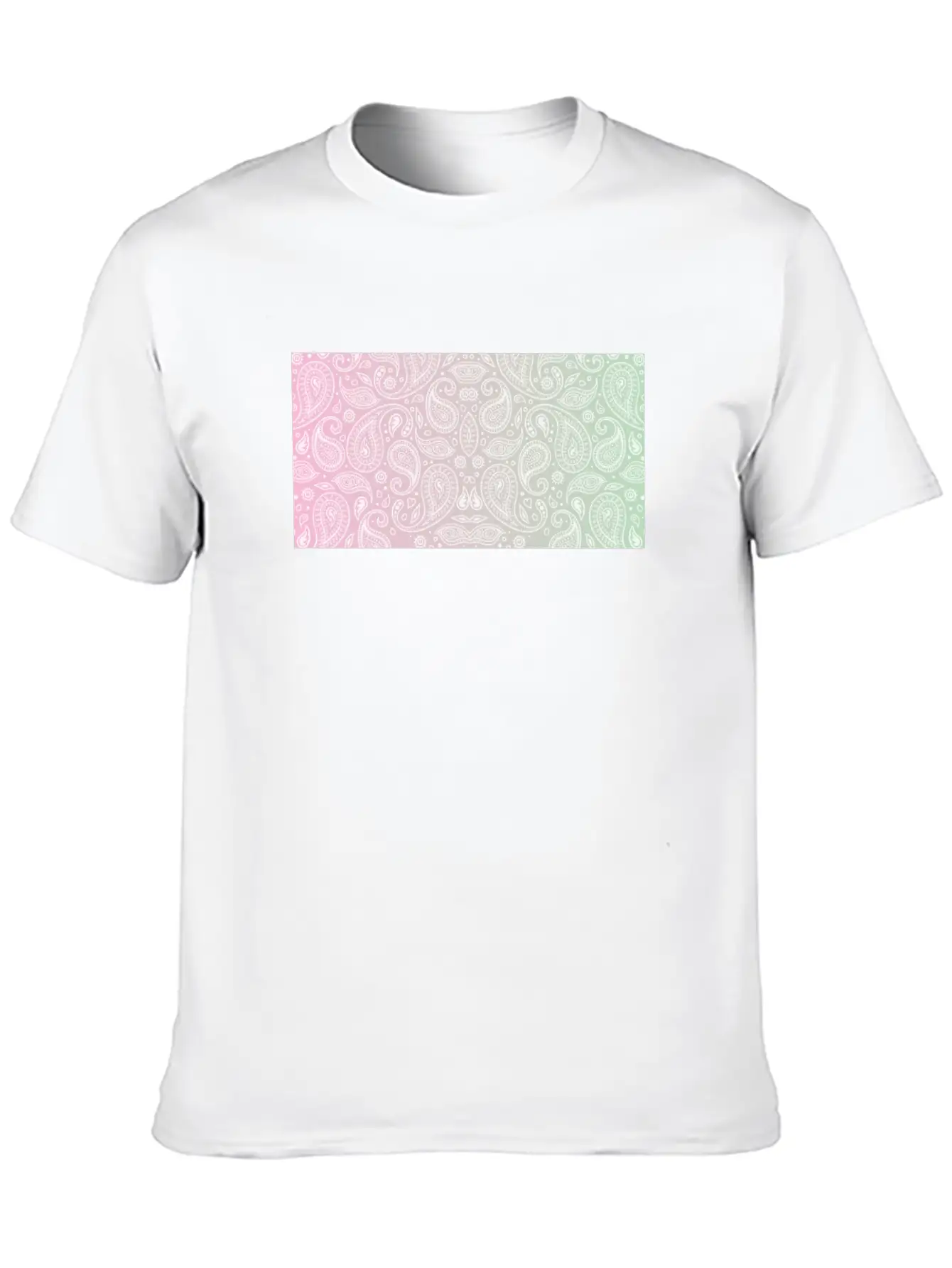 Pastel Paisley Bandana Unisex Casual T-Shirt – Clean Design For Daily Comfort