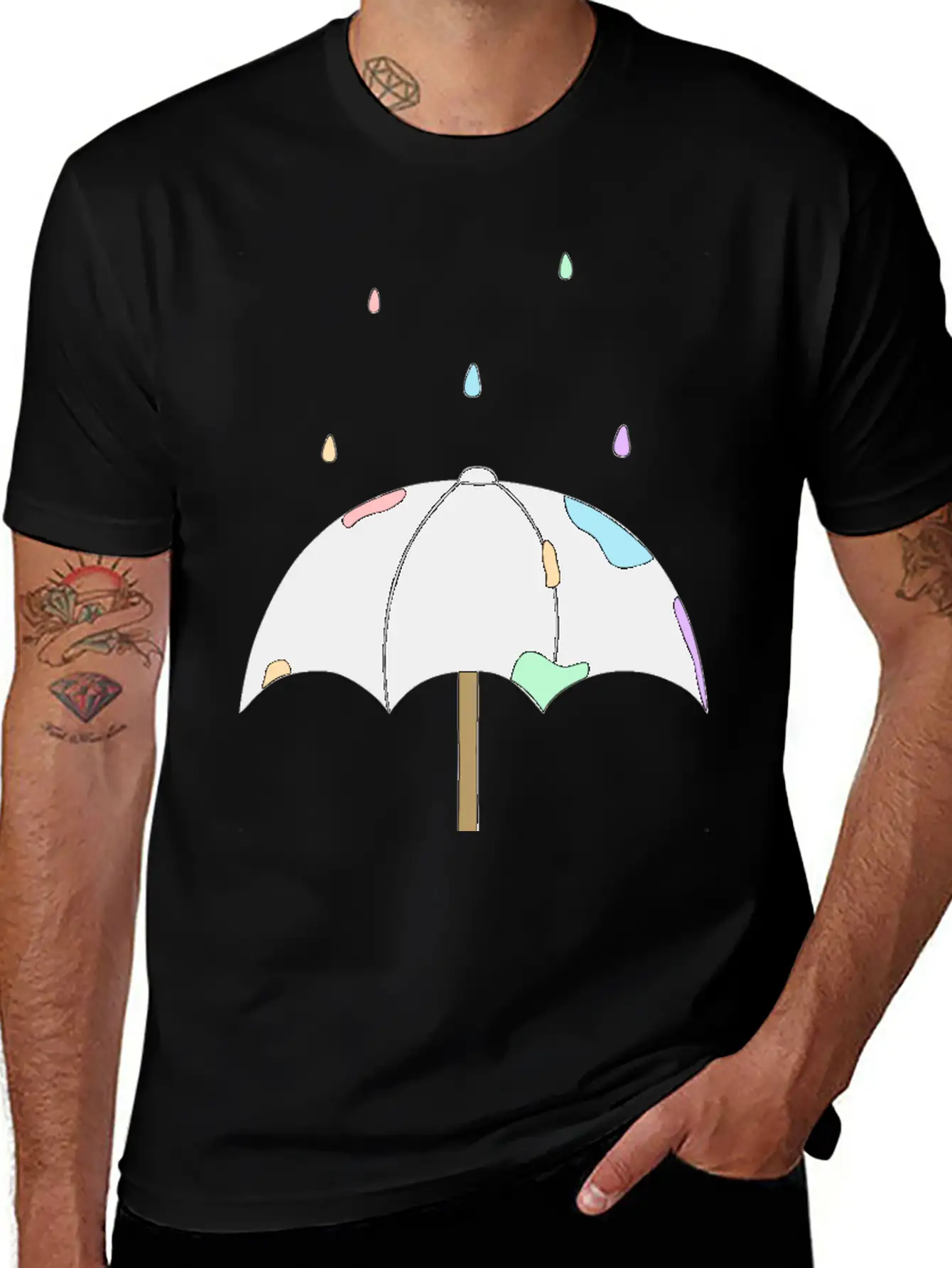 Pastel Rain Stylish Everyday T-Shirt – Unisex Basic Cotton Tee