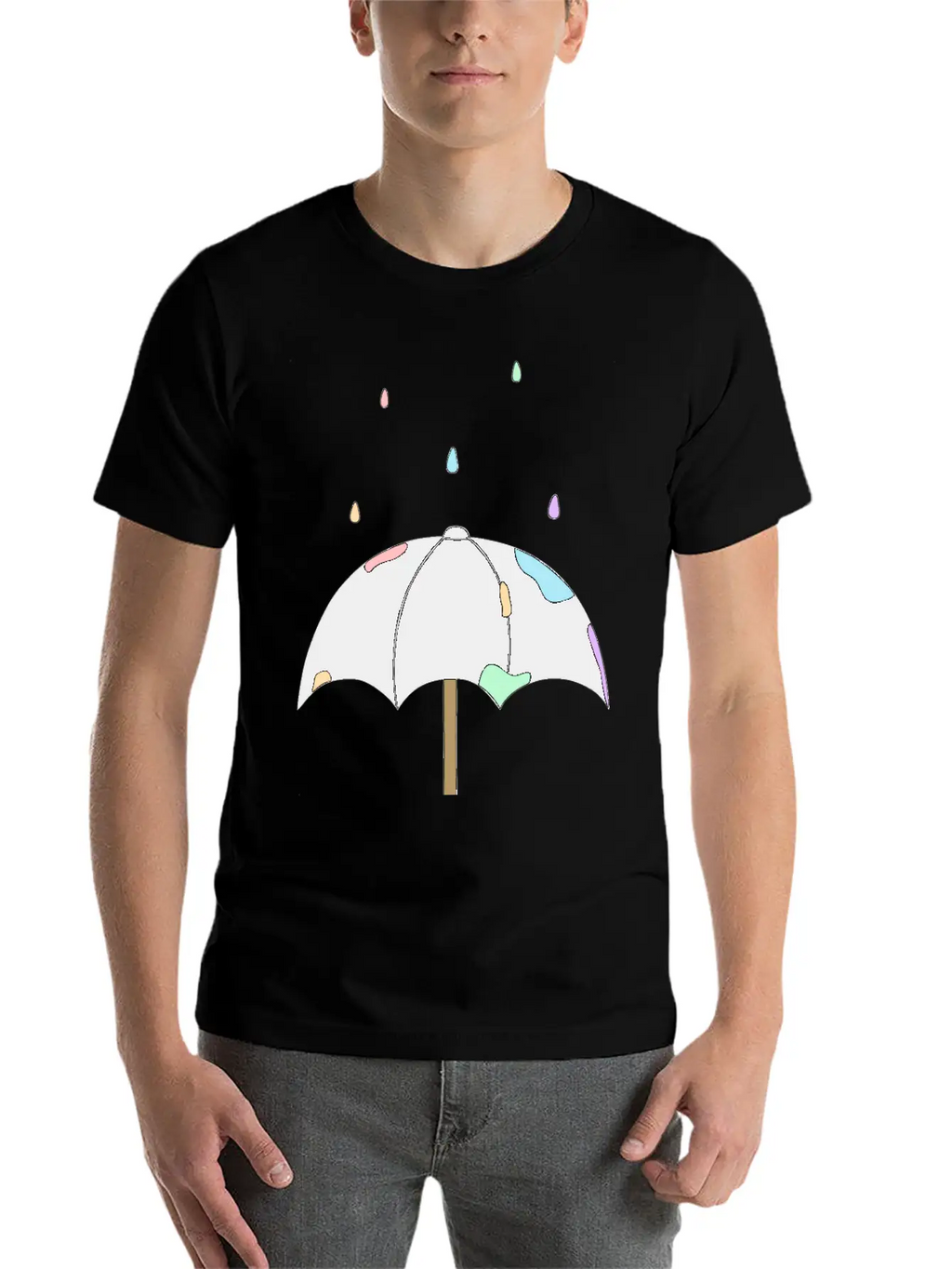 Pastel Rain Stylish Everyday T-Shirt – Unisex Basic Cotton Tee