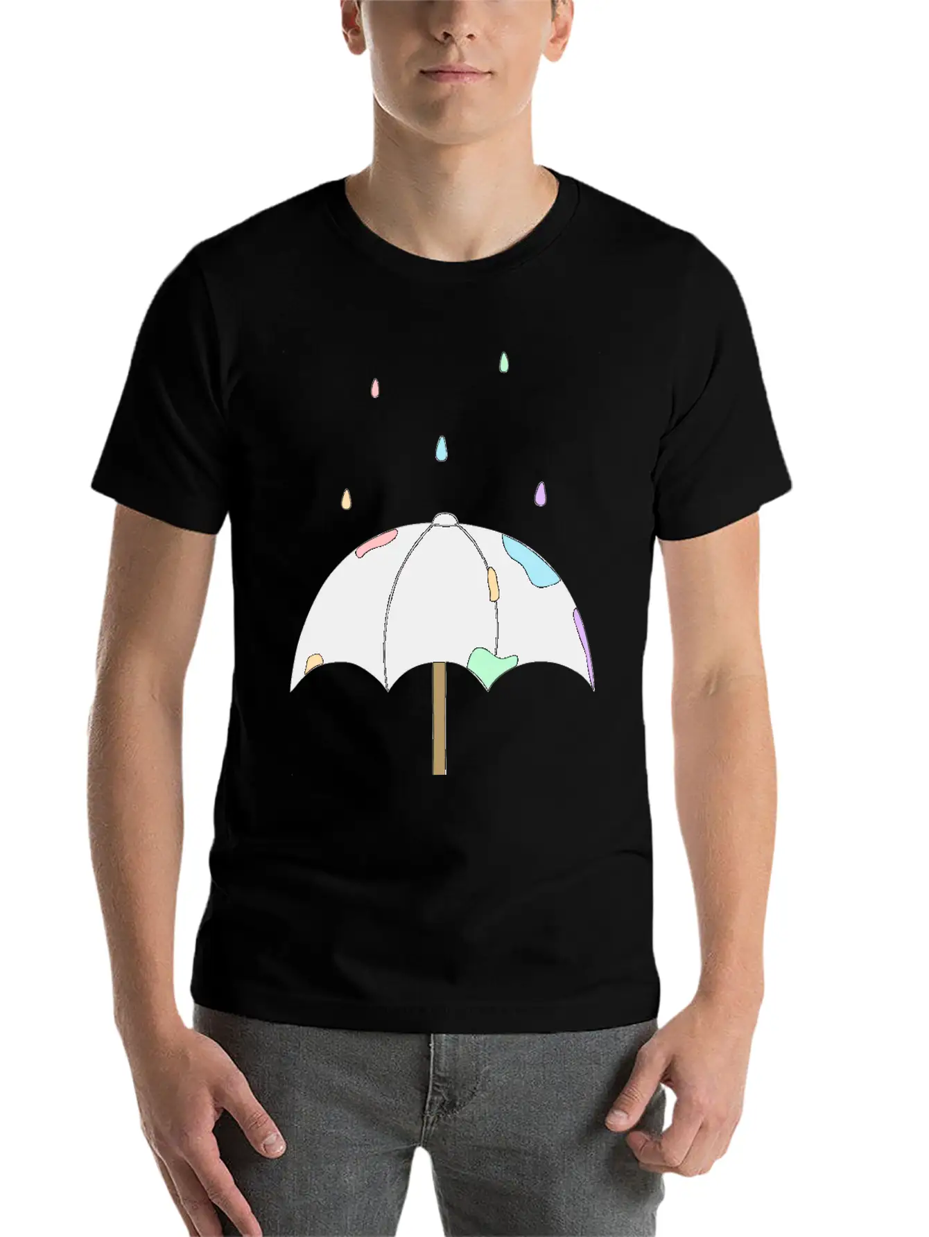 Pastel Rain Stylish Everyday T-Shirt – Unisex Basic Cotton Tee