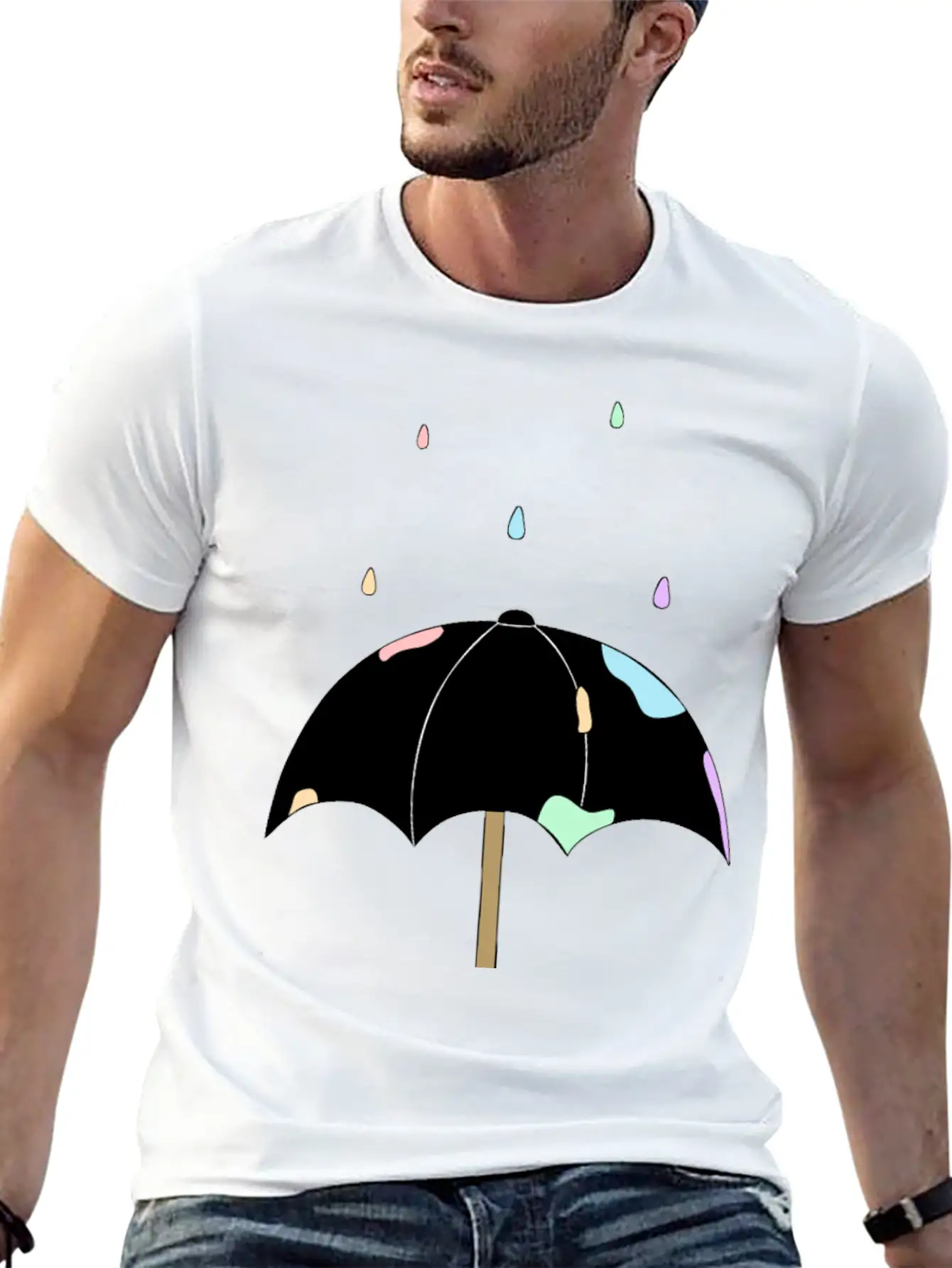 Pastel Rain Stylish Everyday T-Shirt – Unisex Basic Cotton Tee