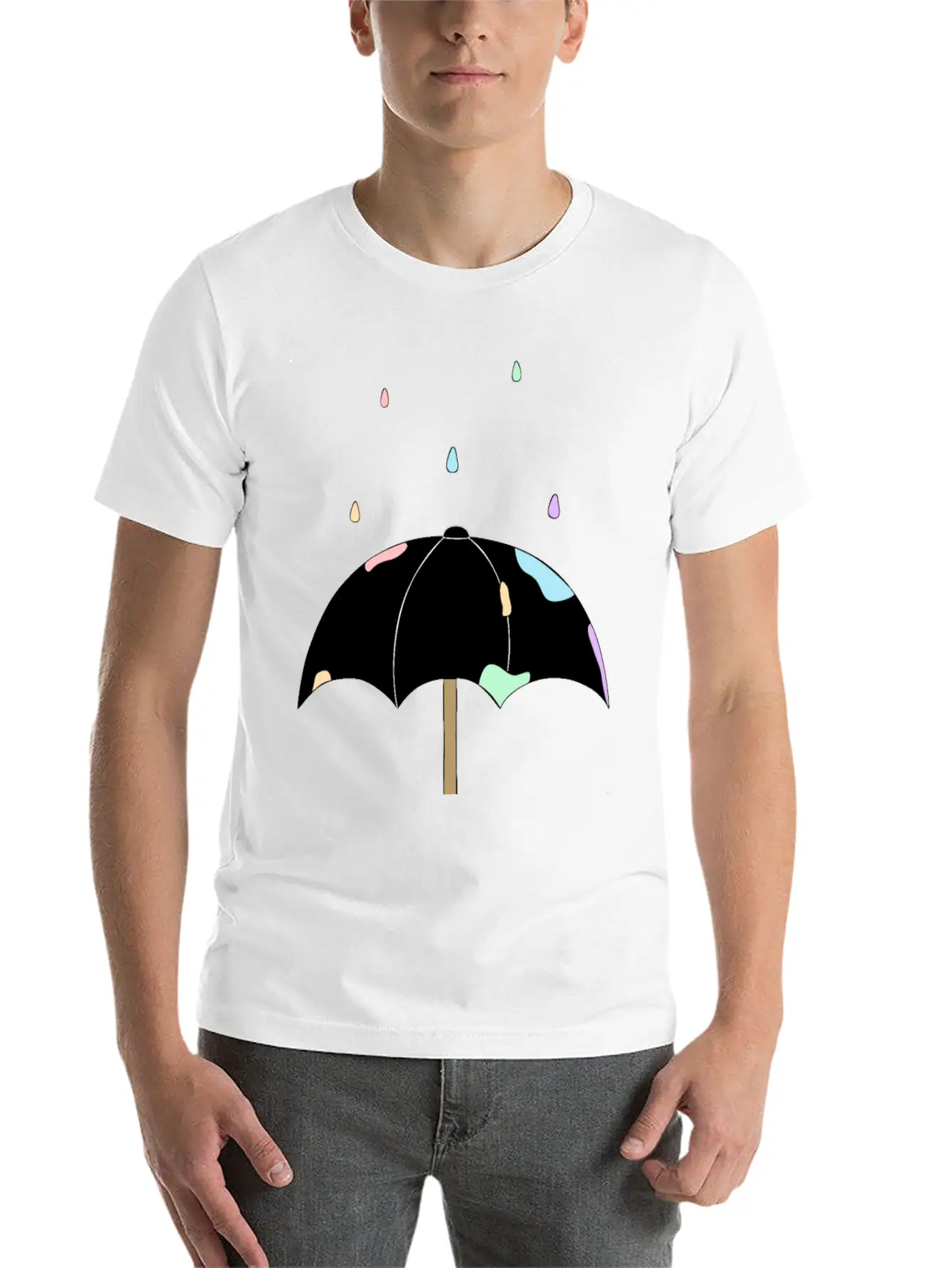 Pastel Rain Stylish Everyday T-Shirt – Unisex Basic Cotton Tee