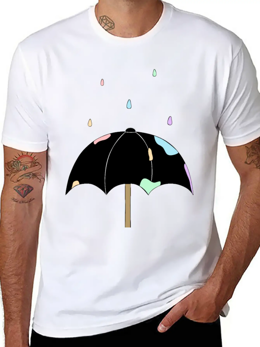 Pastel Rain Stylish Everyday T-Shirt – Unisex Basic Cotton Tee