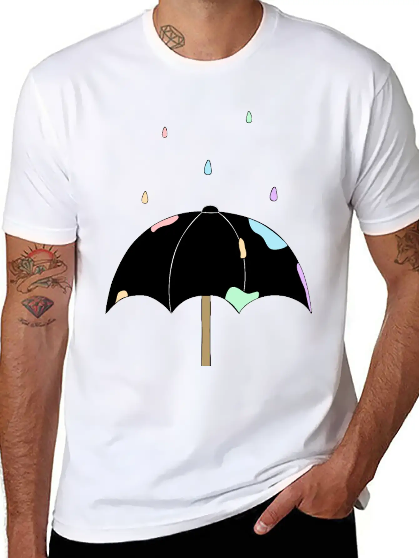 Pastel Rain Stylish Everyday T-Shirt – Unisex Basic Cotton Tee