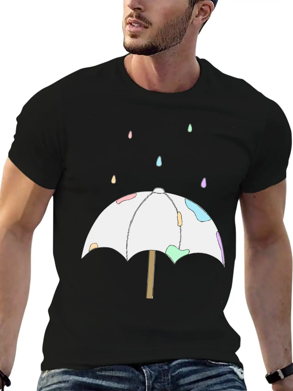 Pastel Rain Stylish Everyday T-Shirt – Unisex Basic Cotton Tee