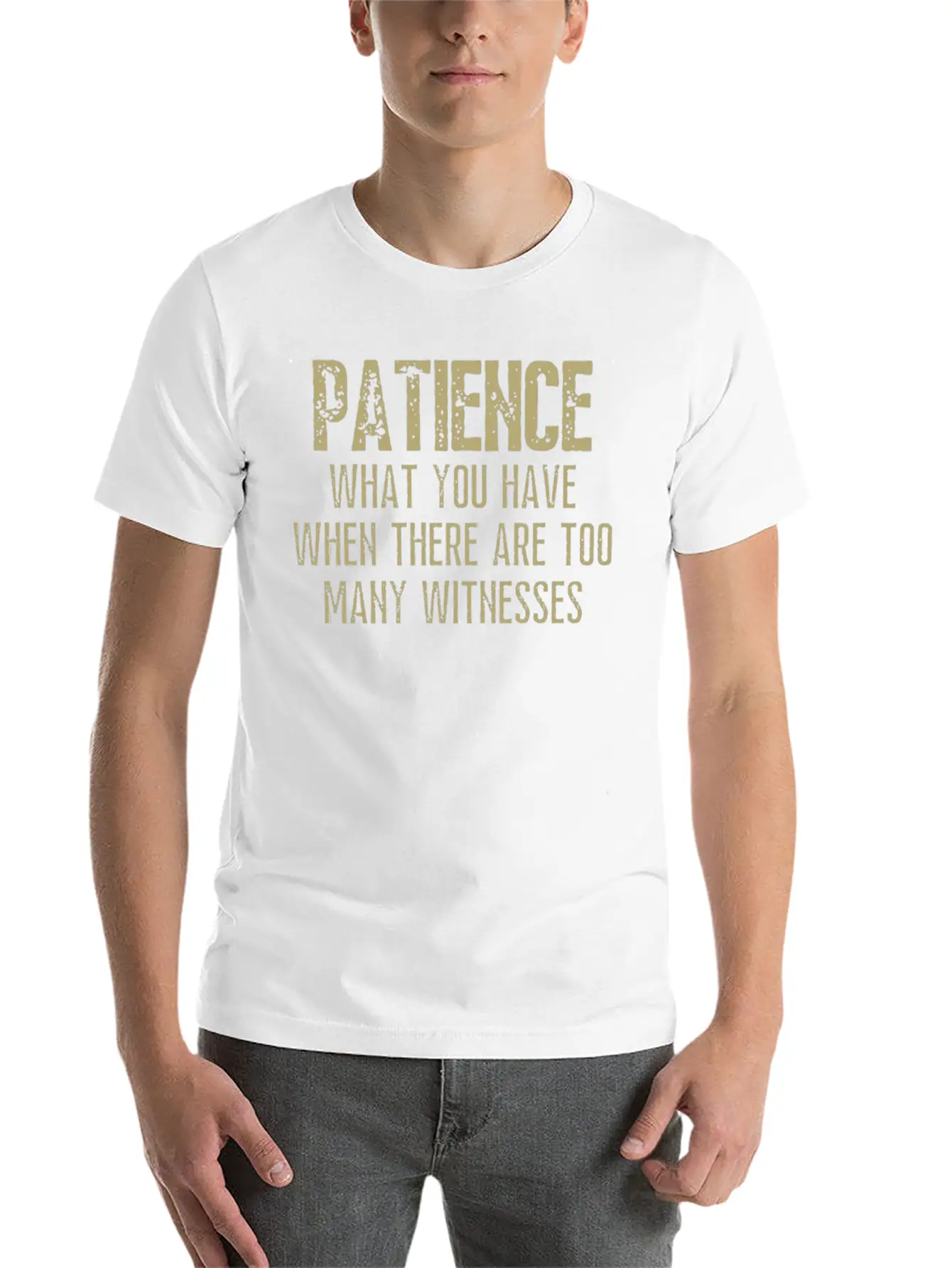 Patience Definition Funny Saying Quote Humorous Unisex Casual T-Shirt – Clean Design For Daily Comfort