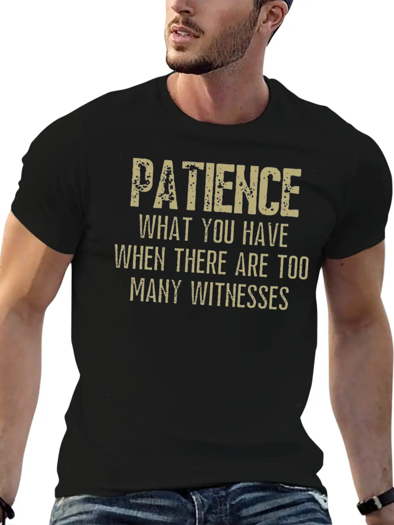 Patience Definition Funny Saying Quote Humorous Unisex Casual T-Shirt – Clean Design For Daily Comfort
