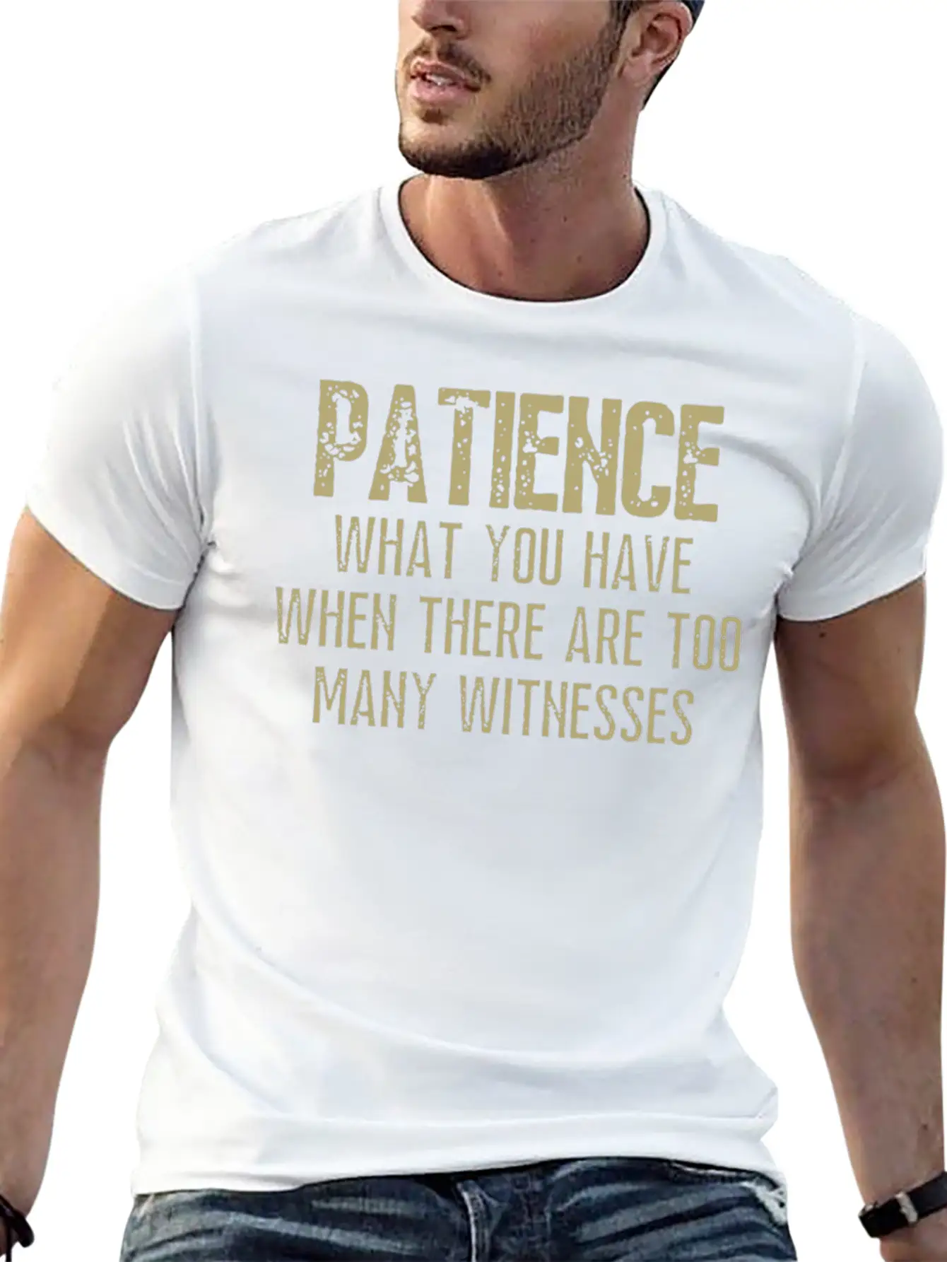 Patience Definition Funny Saying Quote Humorous Unisex Casual T-Shirt – Clean Design For Daily Comfort