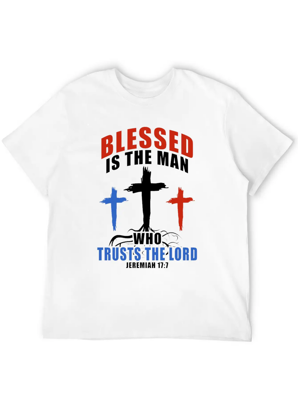 Patriotic USA Flag Cross Bible Verse Christian Breathable Soft Cotton T-Shirt – Timeless Casual Look