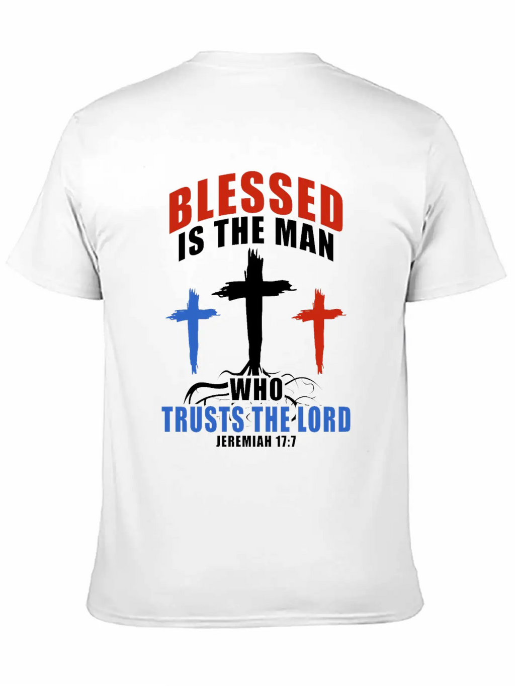 Patriotic USA Flag Cross Bible Verse Christian Breathable Soft Cotton T-Shirt – Timeless Casual Look