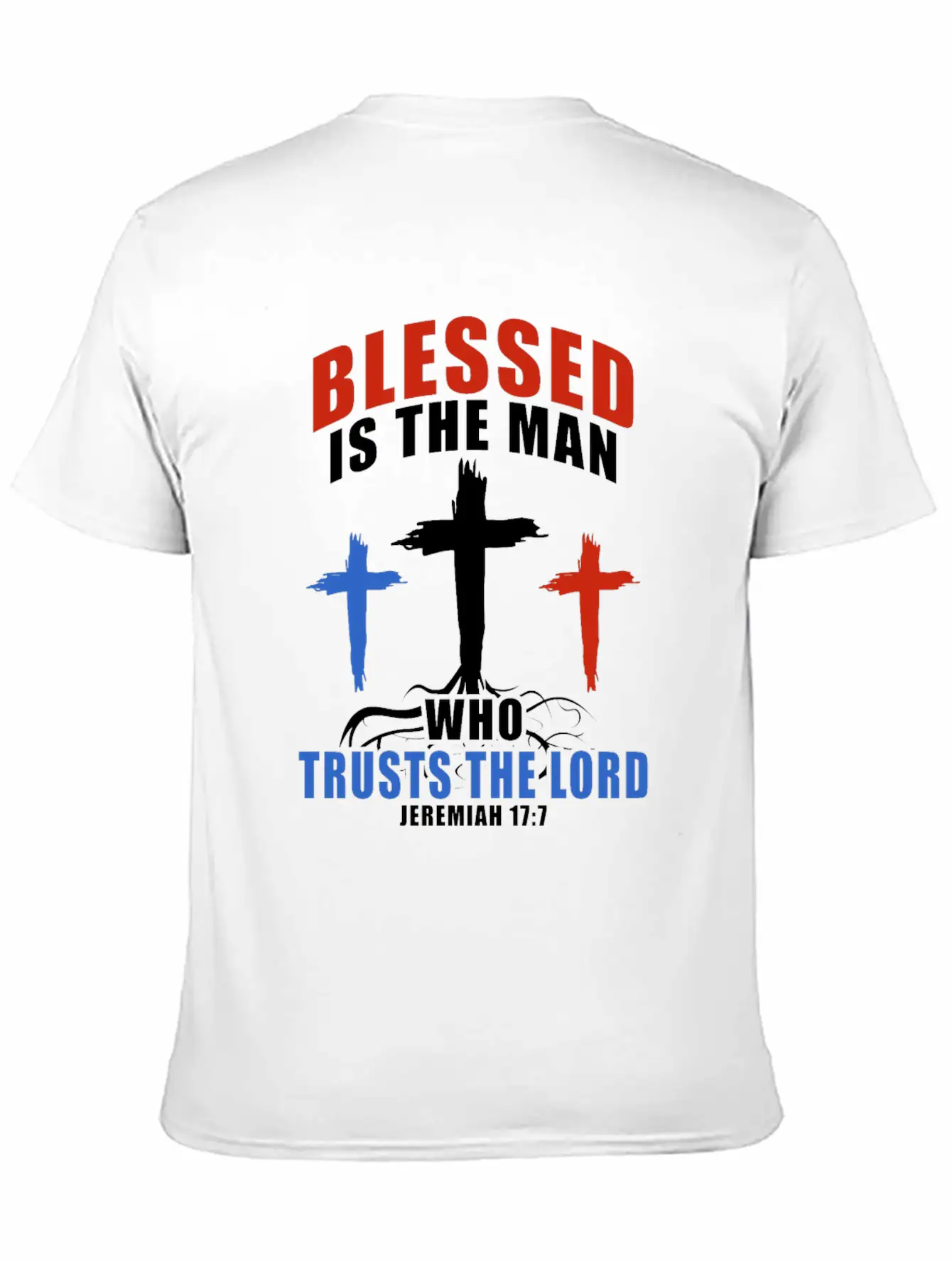 Patriotic USA Flag Cross Bible Verse Christian Breathable Soft Cotton T-Shirt – Timeless Casual Look