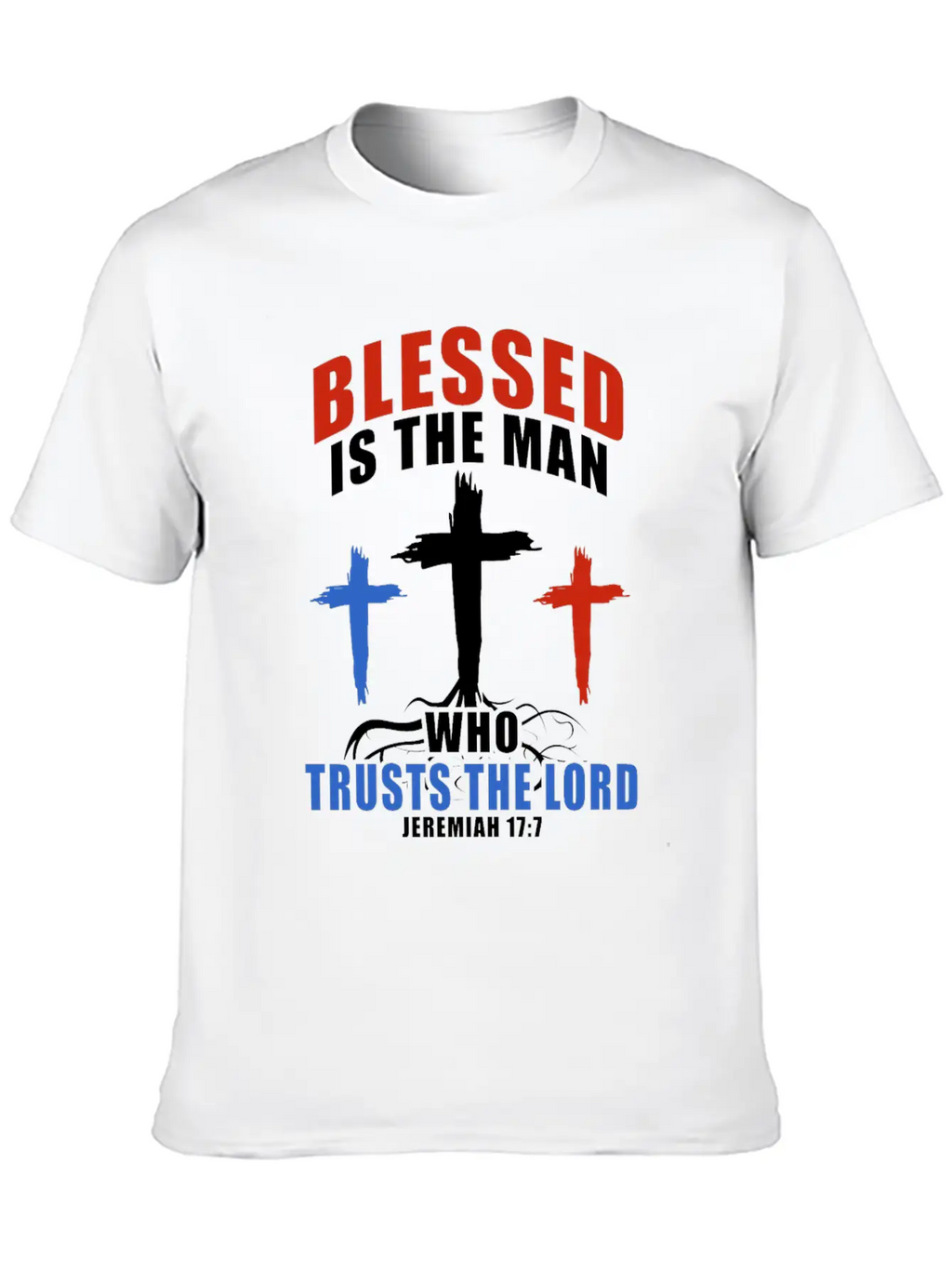 Patriotic USA Flag Cross Bible Verse Christian Breathable Soft Cotton T-Shirt – Timeless Casual Look