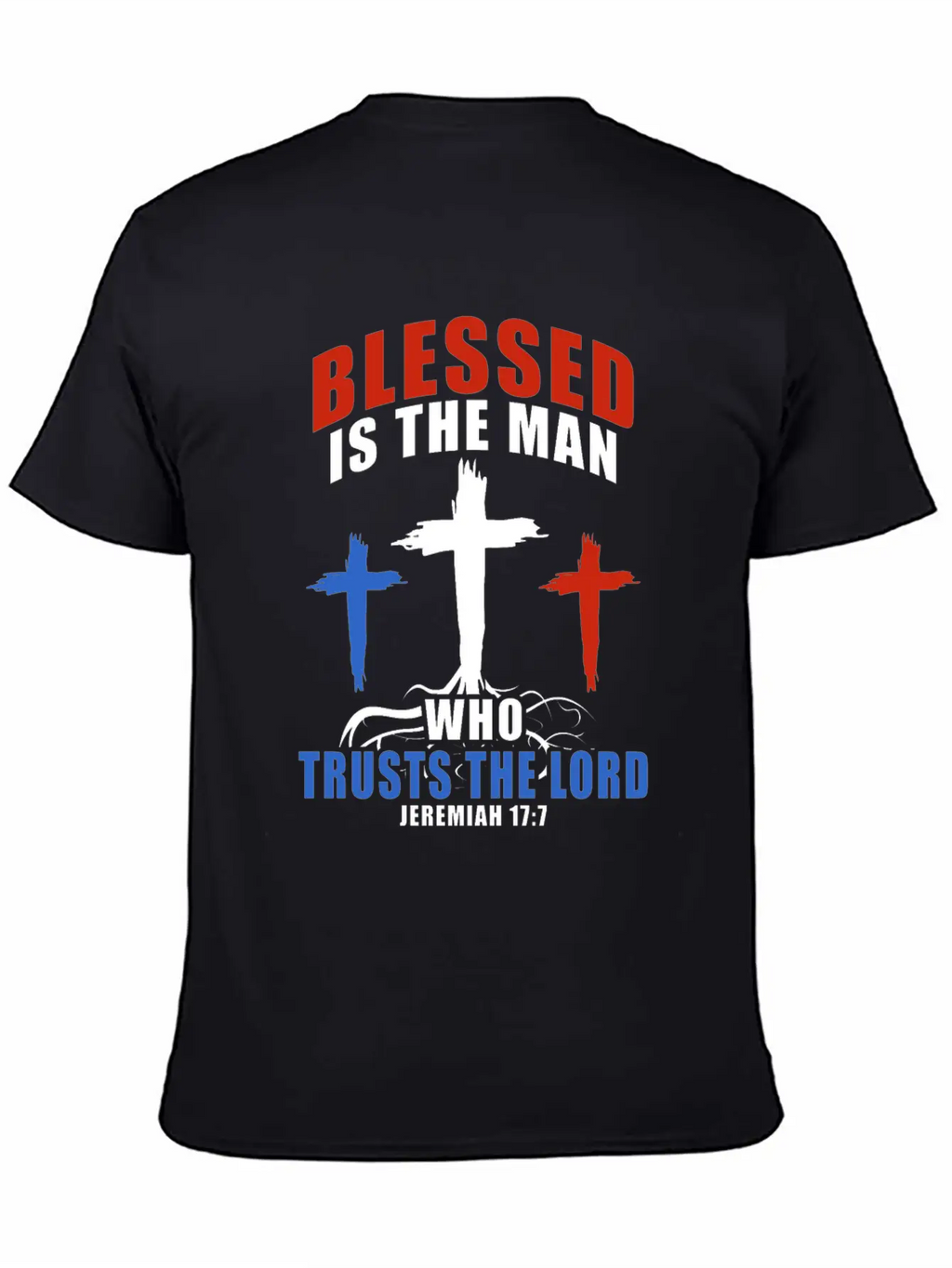 Patriotic USA Flag Cross Bible Verse Christian Breathable Soft Cotton T-Shirt – Timeless Casual Look