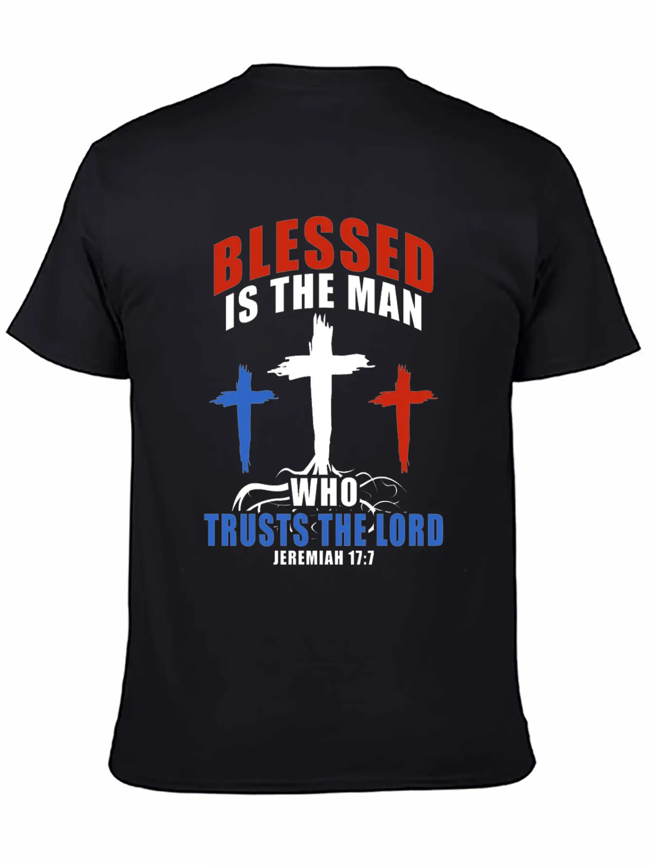 Patriotic USA Flag Cross Bible Verse Christian Breathable Soft Cotton T-Shirt – Timeless Casual Look