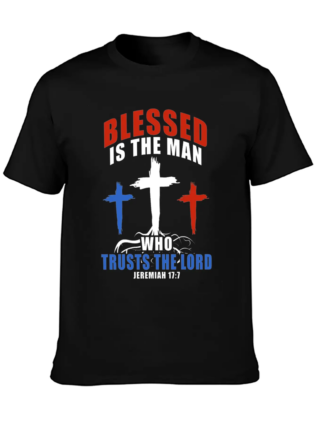 Patriotic USA Flag Cross Bible Verse Christian Breathable Soft Cotton T-Shirt – Timeless Casual Look