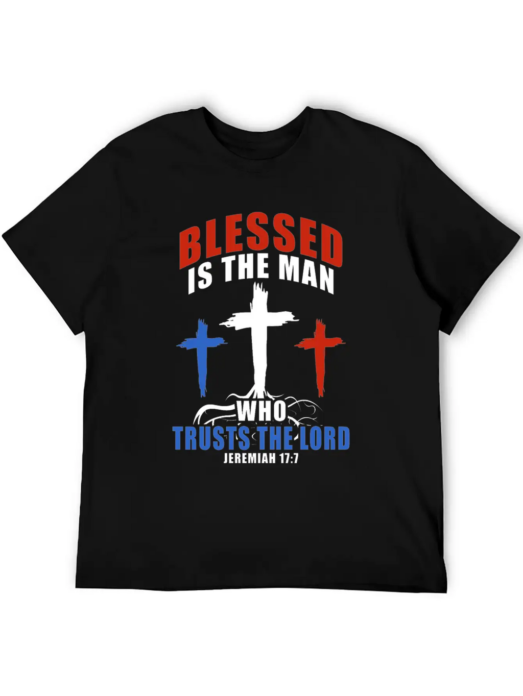 Patriotic USA Flag Cross Bible Verse Christian Breathable Soft Cotton T-Shirt – Timeless Casual Look