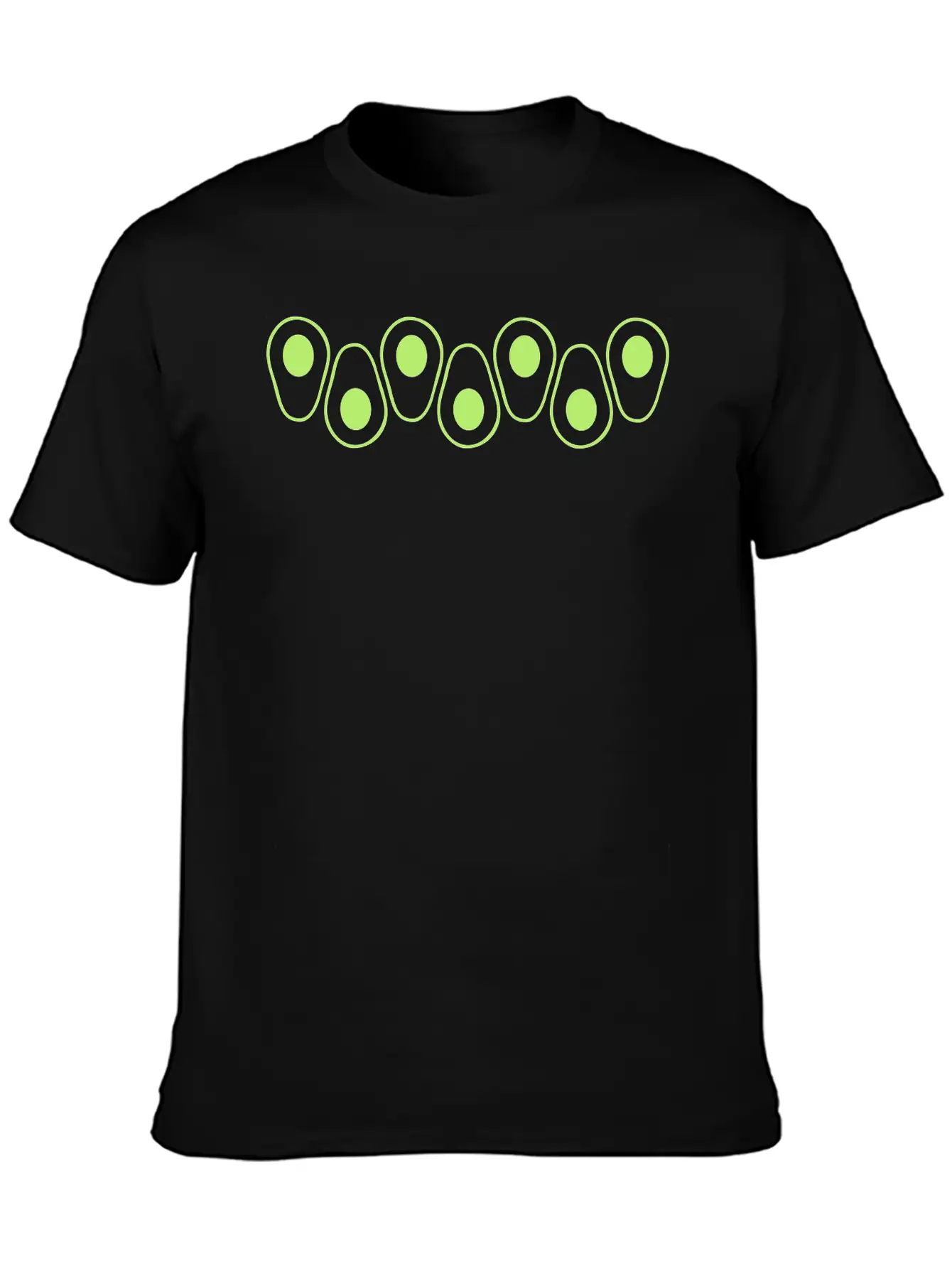 Pattern Avocado Series Clipart Fruit Vegetable Del Unisex Short Sleeve Soft Cotton T-Shirt – Casual Everyday Wear