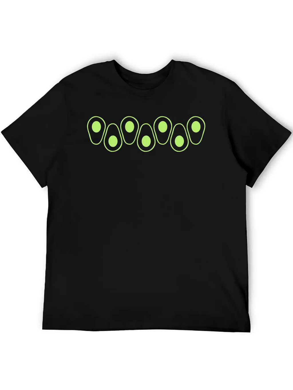 Pattern Avocado Series Clipart Fruit Vegetable Del Unisex Short Sleeve Soft Cotton T-Shirt – Casual Everyday Wear