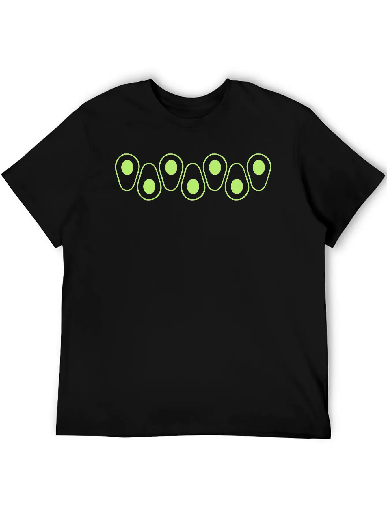 Pattern Avocado Series Clipart Fruit Vegetable Del Unisex Short Sleeve Soft Cotton T-Shirt – Casual Everyday Wear