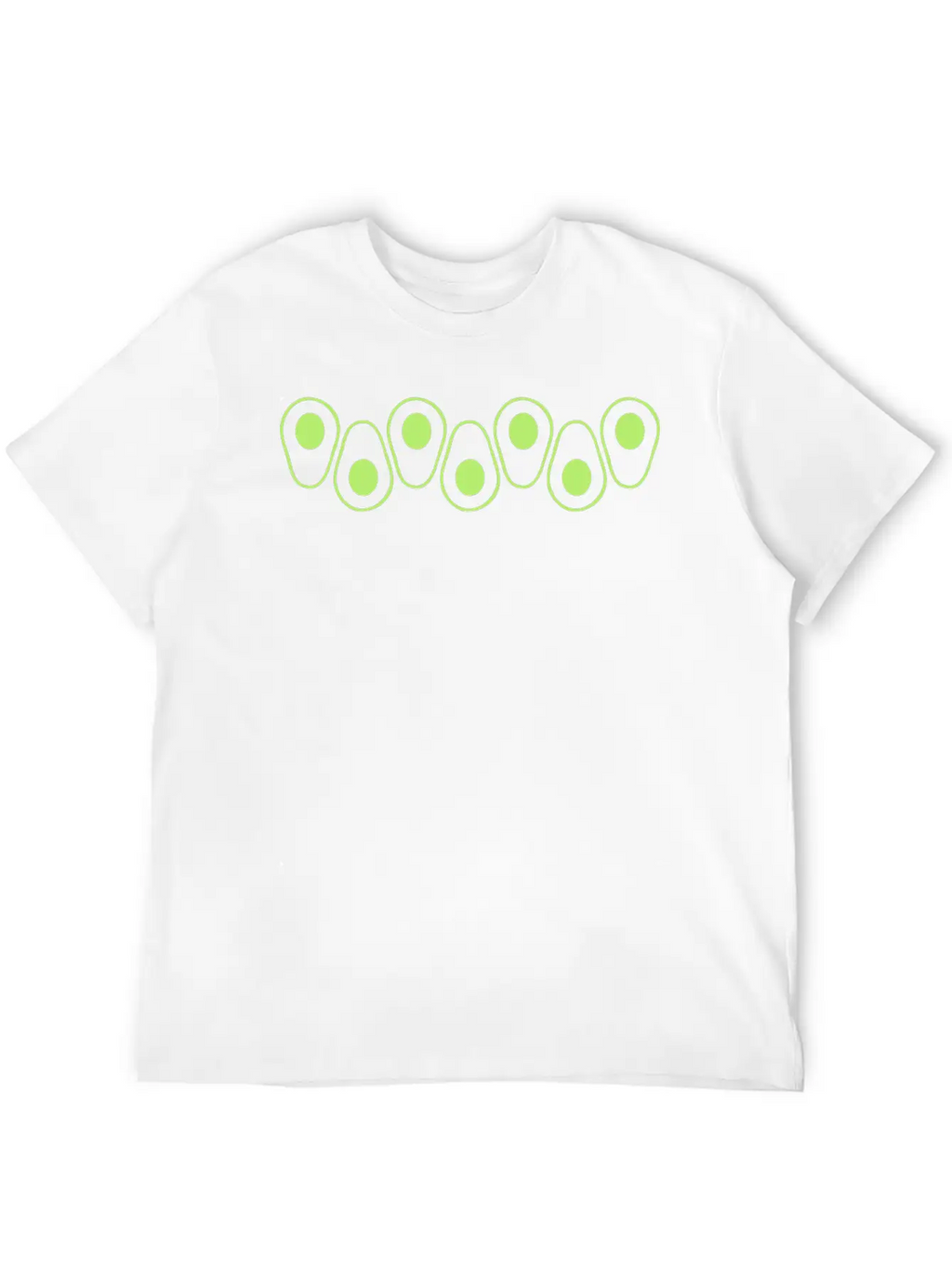 Pattern Avocado Series Clipart Fruit Vegetable Del Unisex Short Sleeve Soft Cotton T-Shirt – Casual Everyday Wear