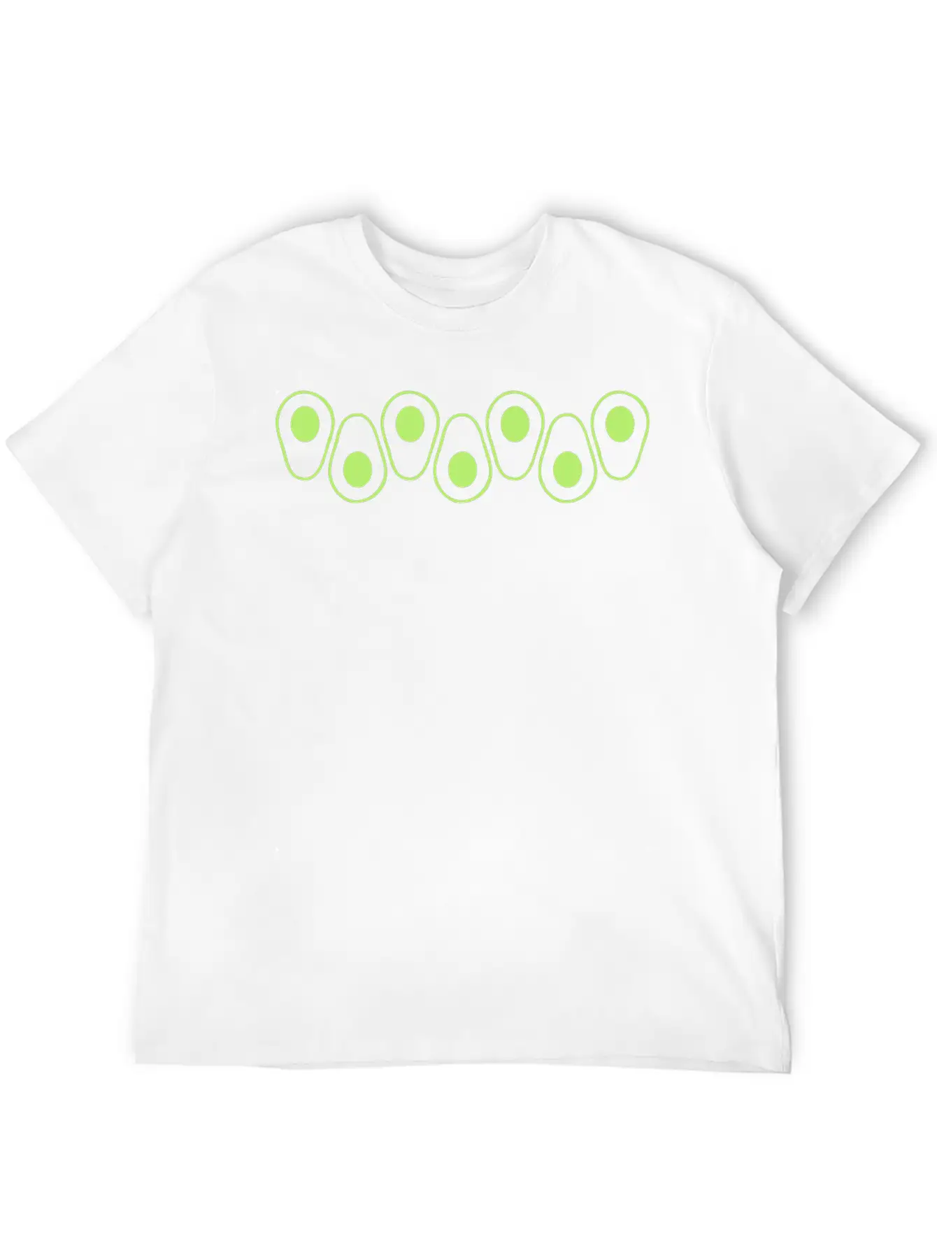 Pattern Avocado Series Clipart Fruit Vegetable Del Unisex Short Sleeve Soft Cotton T-Shirt – Casual Everyday Wear