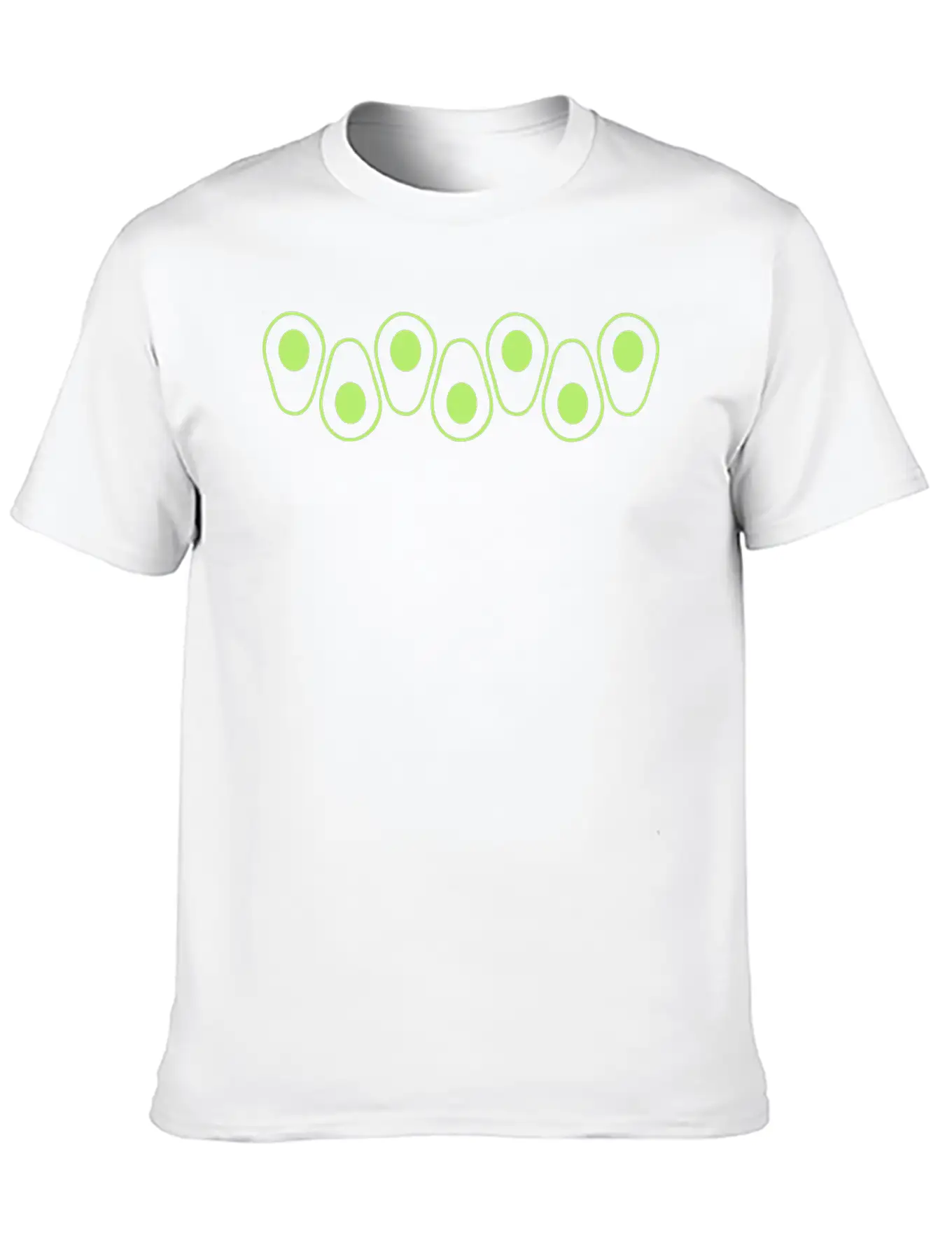 Pattern Avocado Series Clipart Fruit Vegetable Del Unisex Short Sleeve Soft Cotton T-Shirt – Casual Everyday Wear