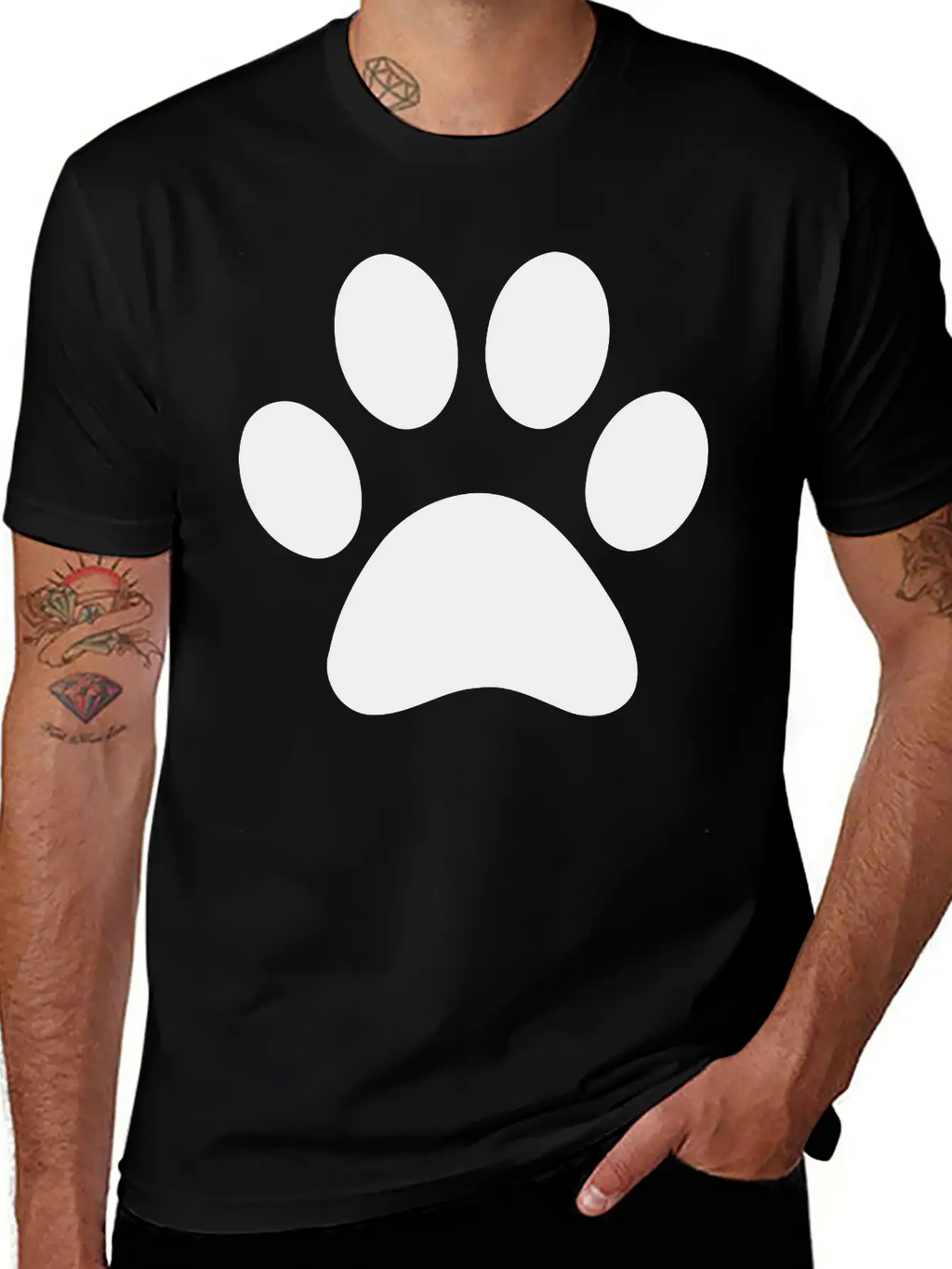 Paw Print Unisex Casual T-Shirt – Clean Design For Daily Comfort