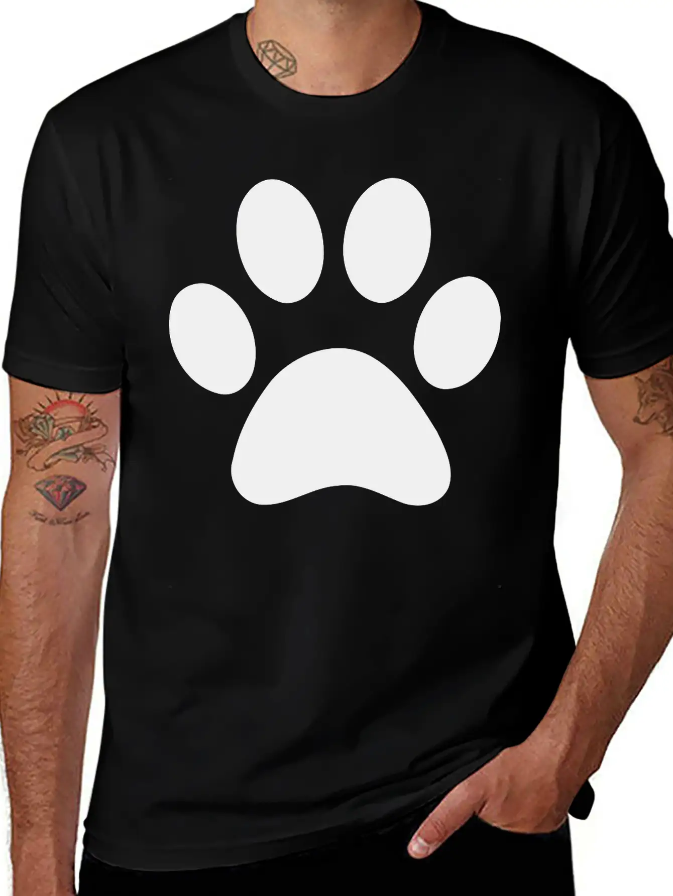 Paw Print Unisex Casual T-Shirt – Clean Design For Daily Comfort