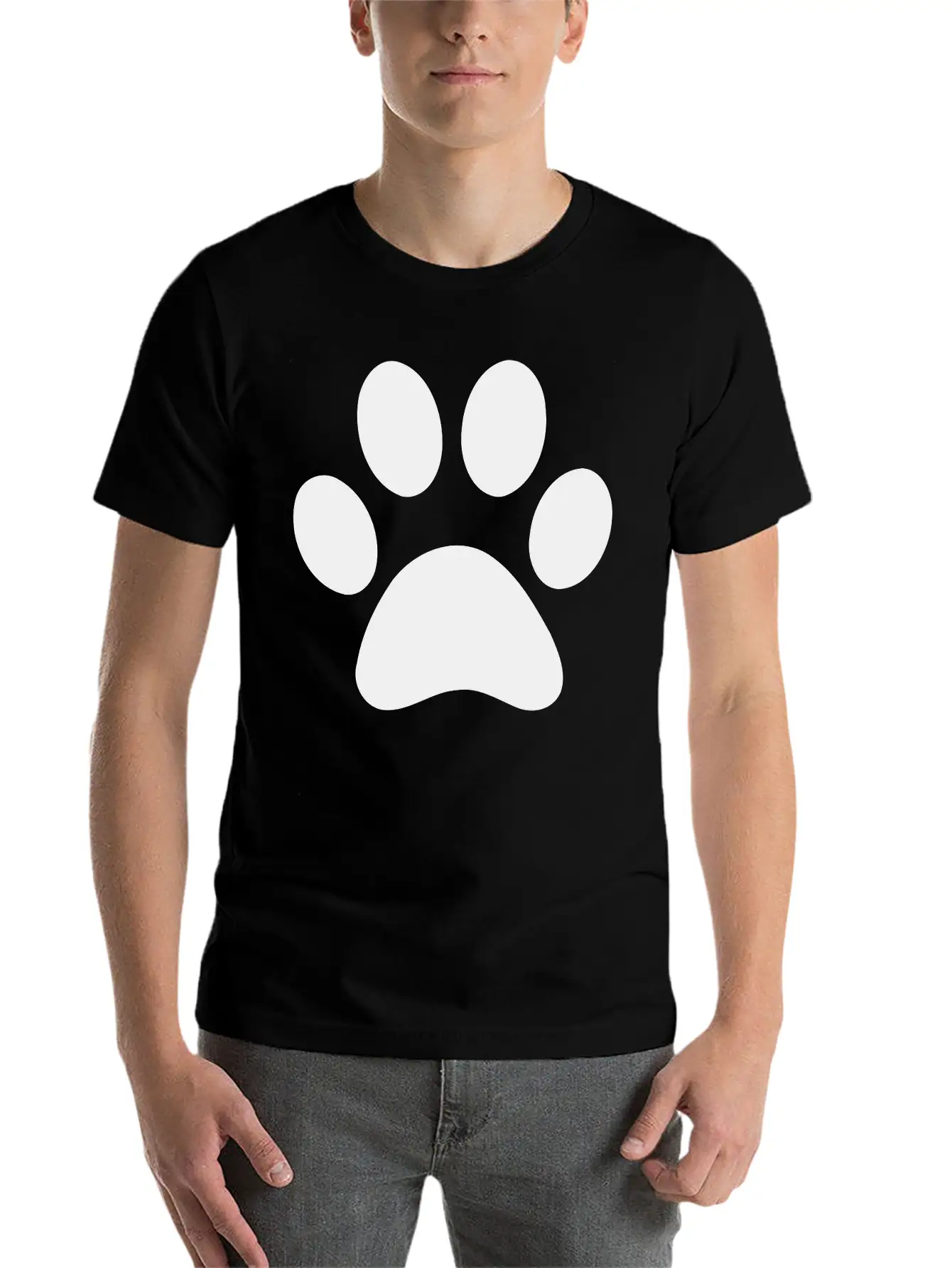 Paw Print Unisex Casual T-Shirt – Clean Design For Daily Comfort