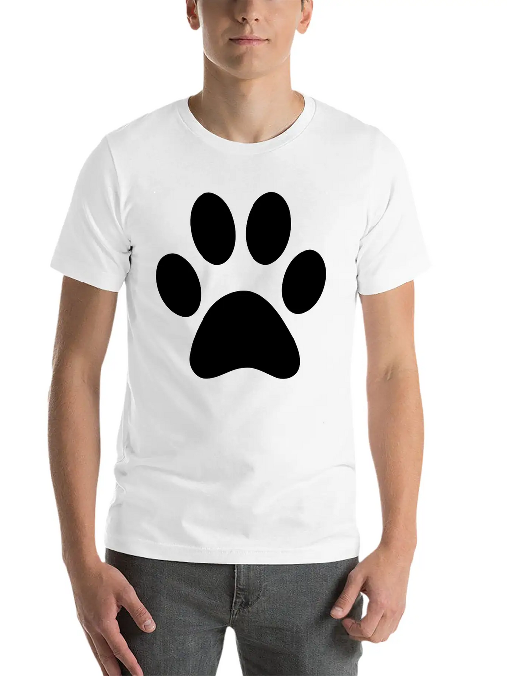 Paw Print Unisex Casual T-Shirt – Clean Design For Daily Comfort