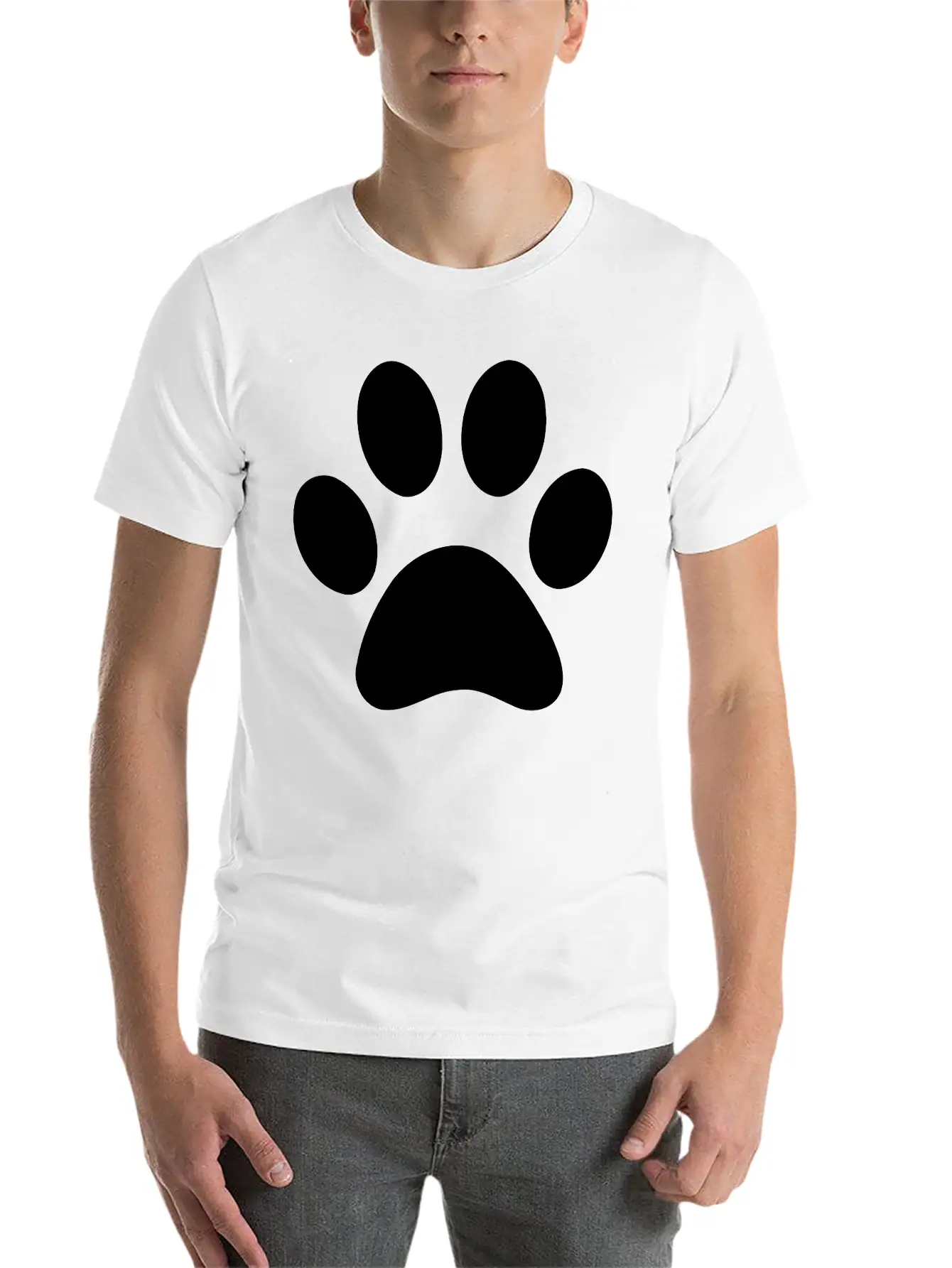 Paw Print Unisex Casual T-Shirt – Clean Design For Daily Comfort