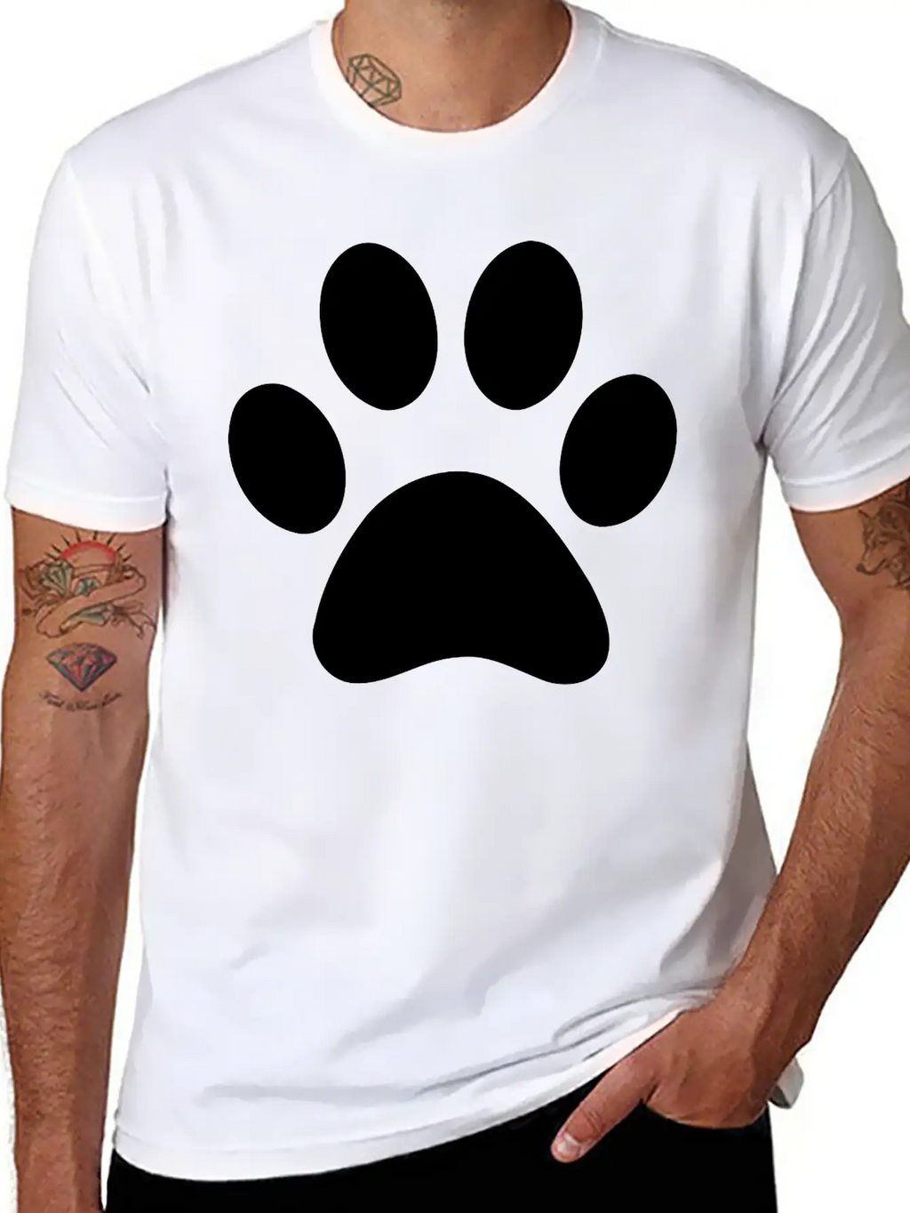 Paw Print Unisex Casual T-Shirt – Clean Design For Daily Comfort