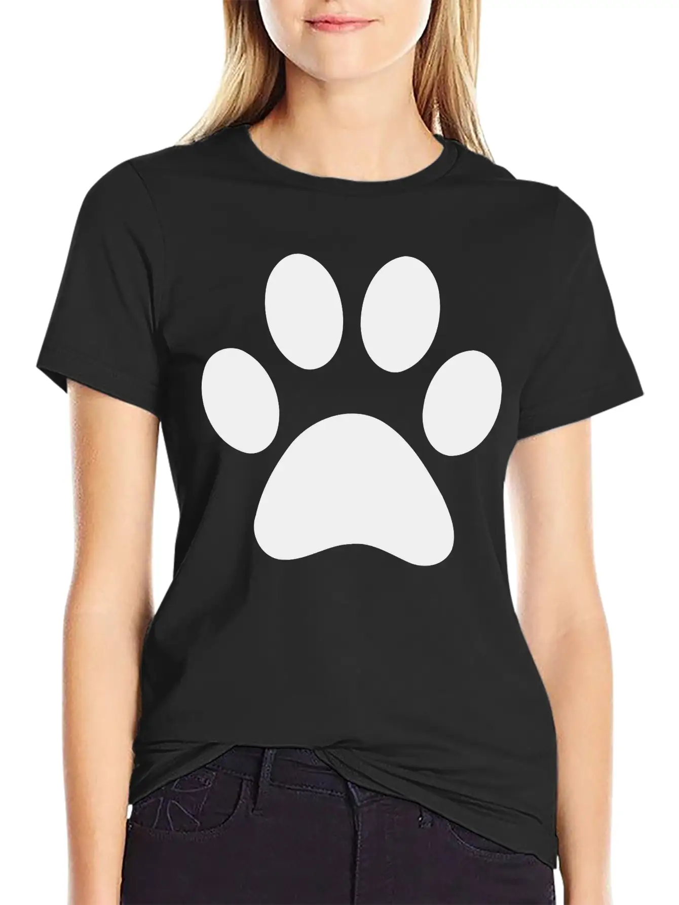 Paw Print Unisex Casual T-Shirt – Clean Design For Daily Comfort