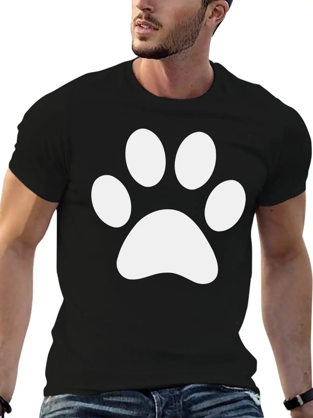 Paw Print Unisex Casual T-Shirt – Clean Design For Daily Comfort
