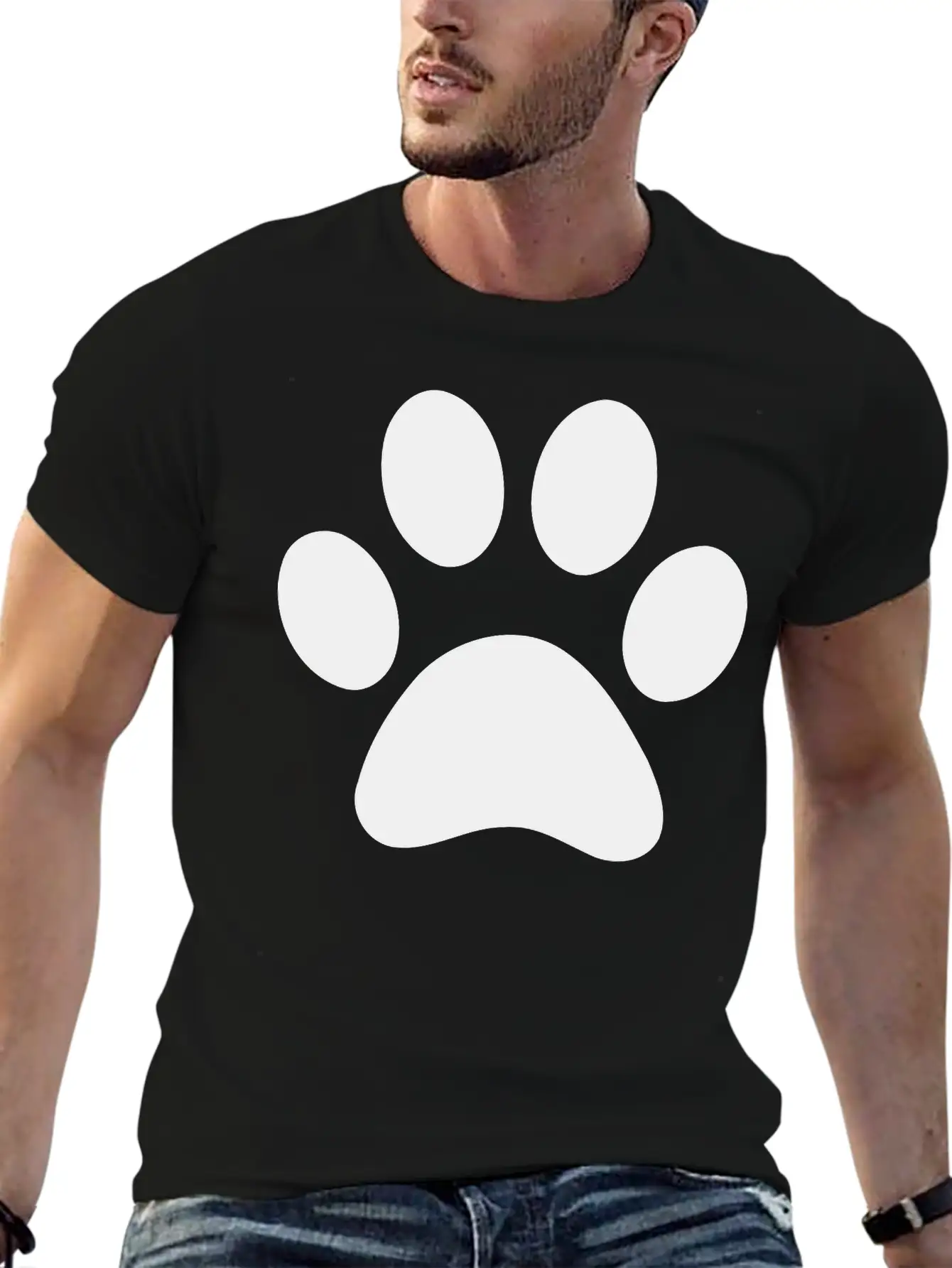 Paw Print Unisex Casual T-Shirt – Clean Design For Daily Comfort