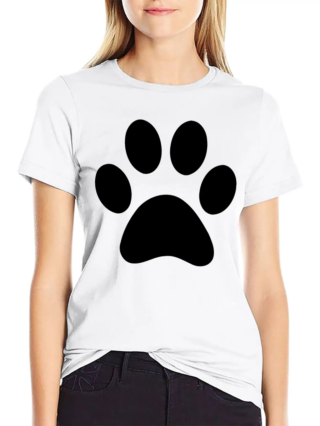 Paw Print Unisex Casual T-Shirt – Clean Design For Daily Comfort