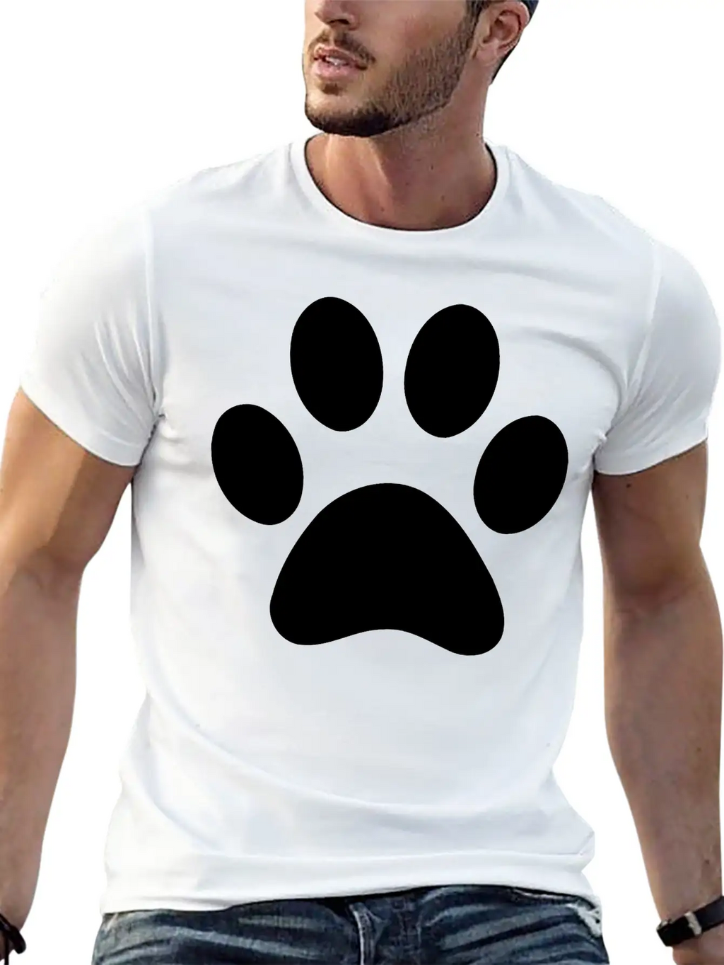 Paw Print Unisex Casual T-Shirt – Clean Design For Daily Comfort