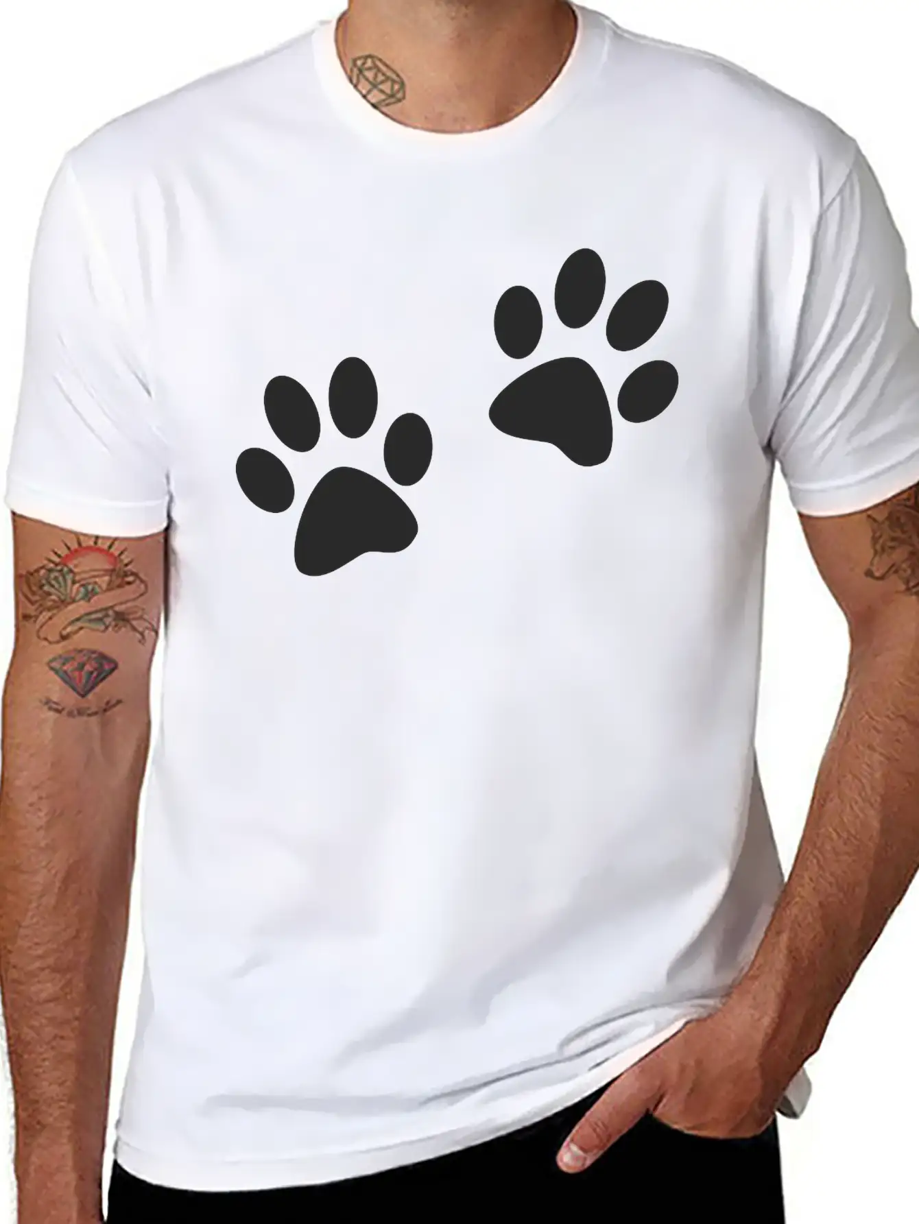 Paws Casual Graphic T-Shirt – Simple And Comfortable Daily Wear