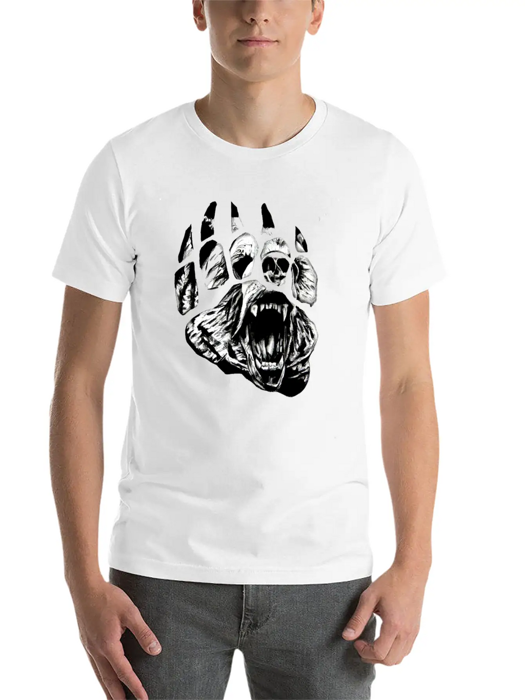 Paws Unisex Short Sleeve Soft Cotton T-Shirt – Casual Everyday Wear