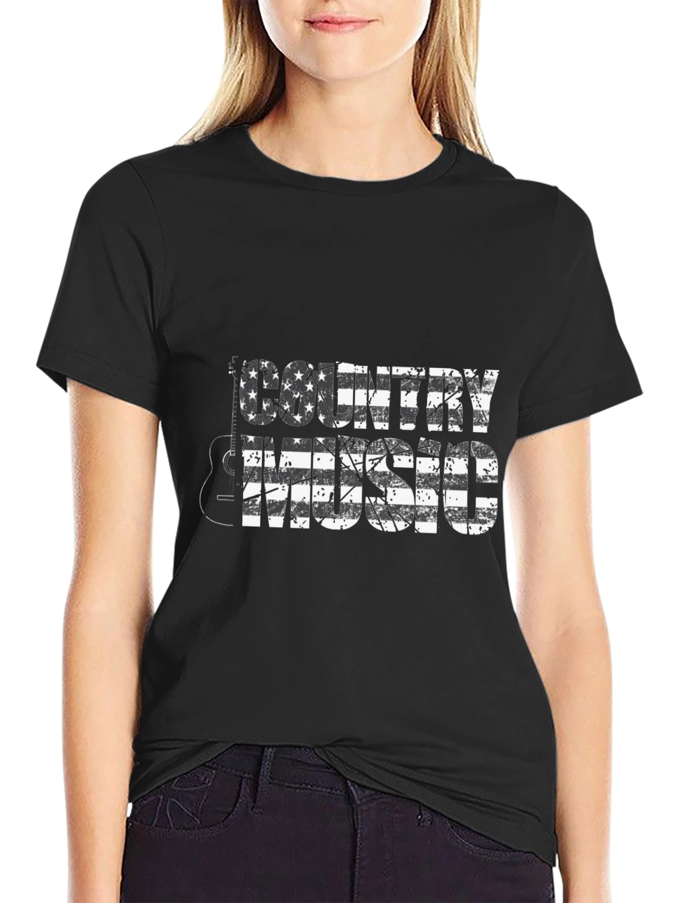 Country Music USA Flag Graphic T-Shirt