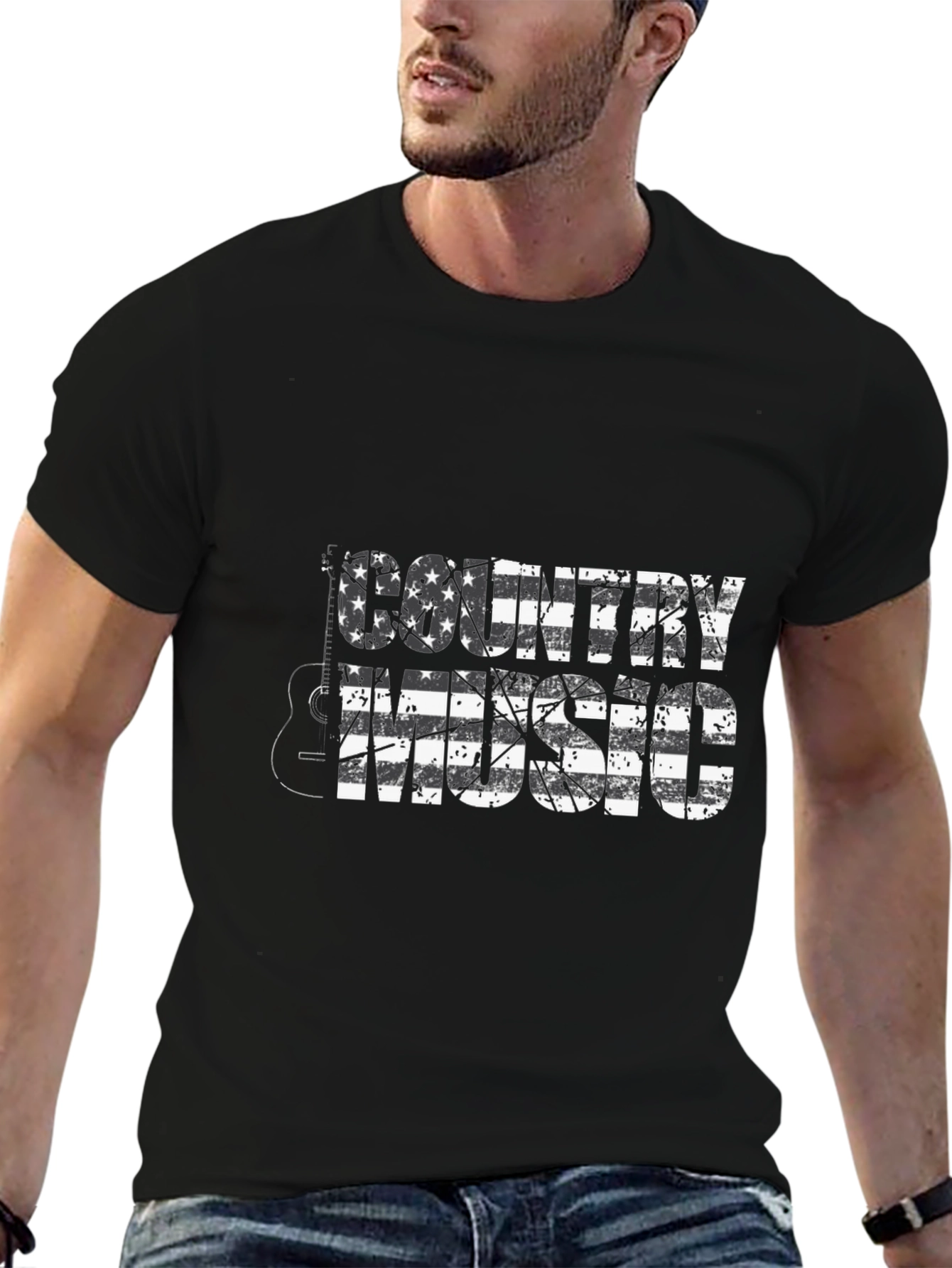 Country Music USA Flag Graphic T-Shirt