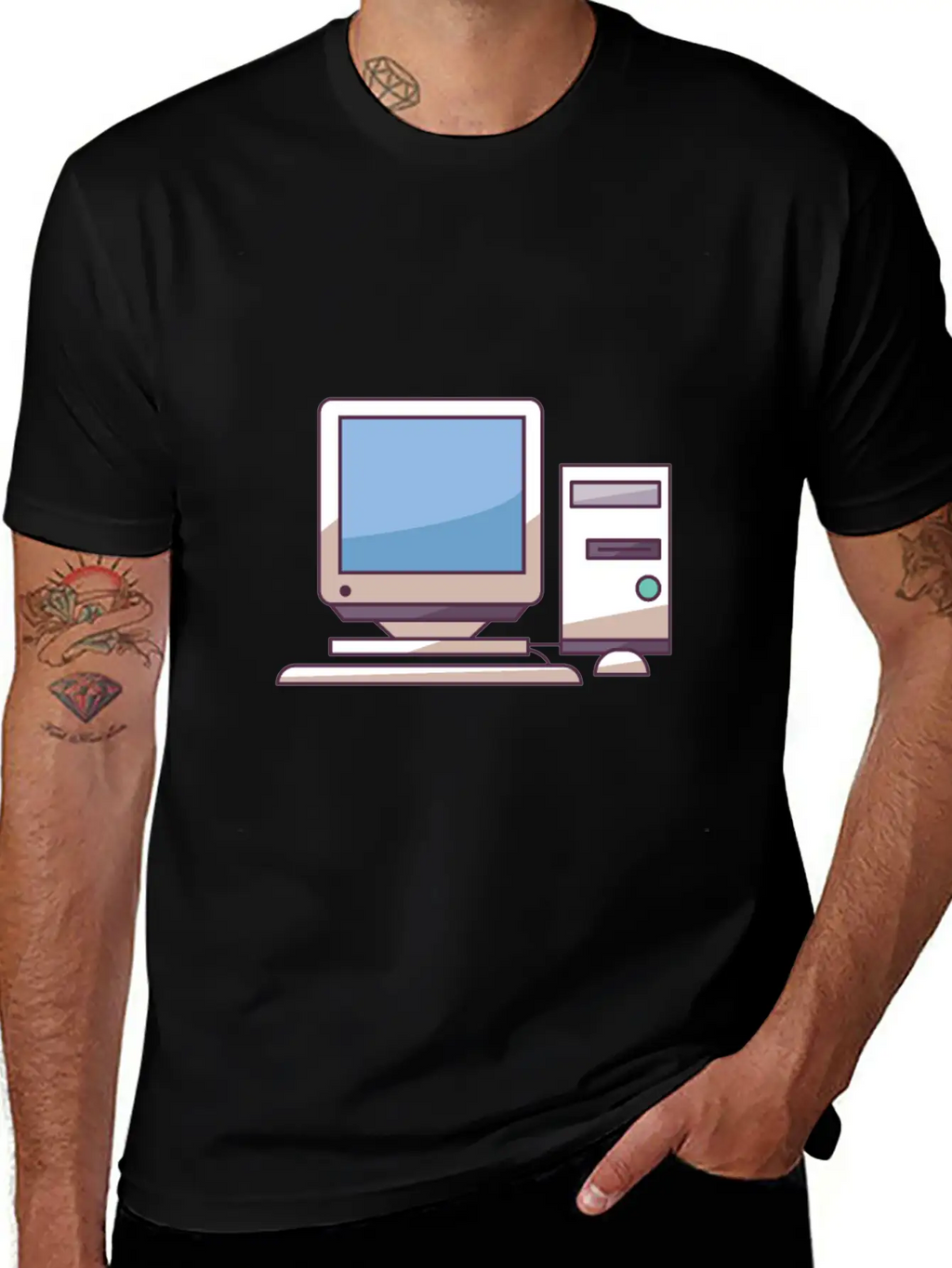 Pc Midtower With Peripherals Stylish Everyday T-Shirt – Unisex Basic Cotton Tee