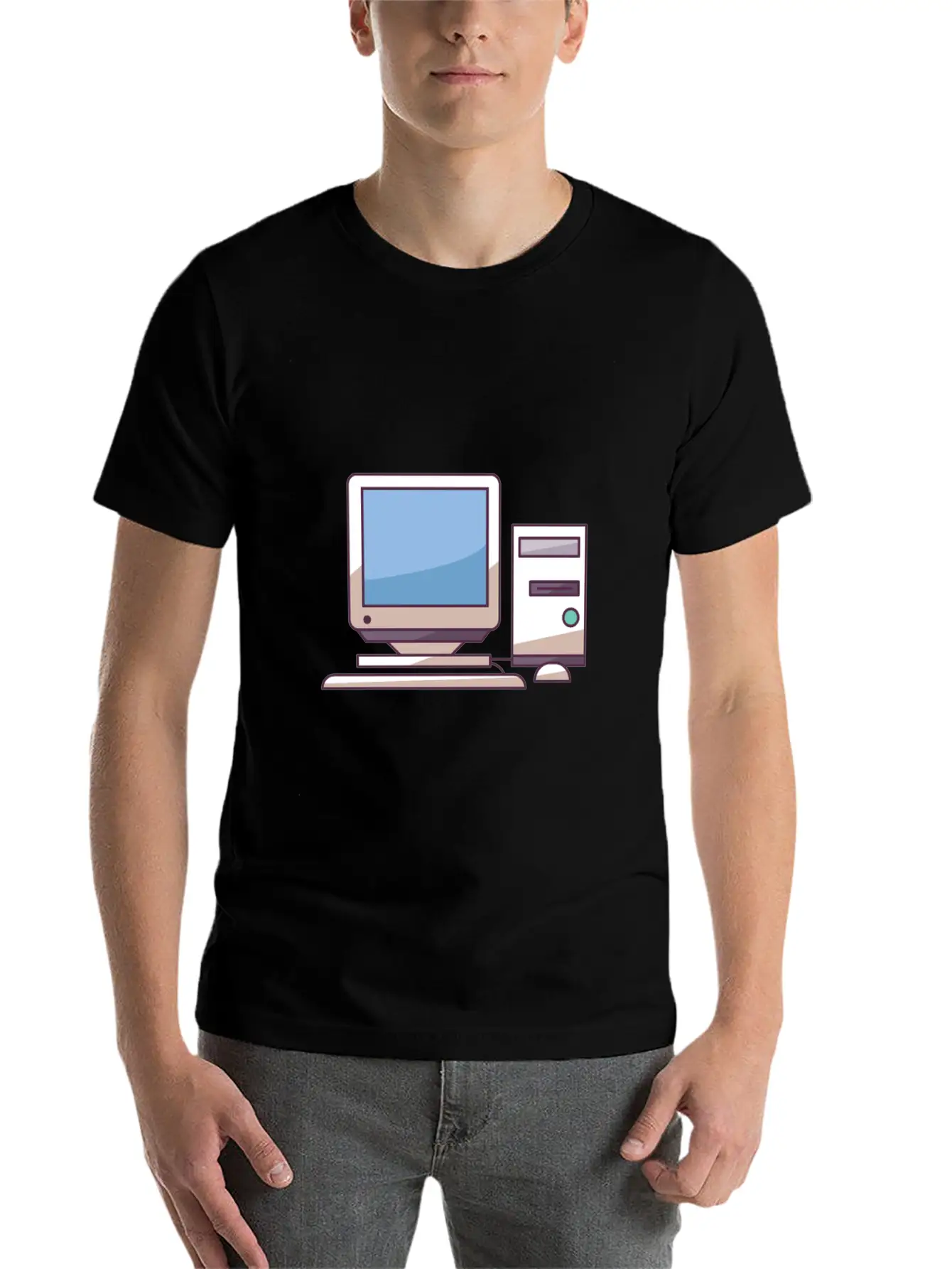 Pc Midtower With Peripherals Stylish Everyday T-Shirt – Unisex Basic Cotton Tee
