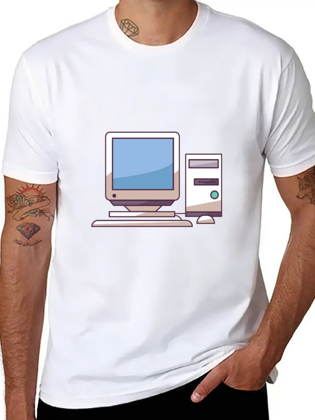 Pc Midtower With Peripherals Stylish Everyday T-Shirt – Unisex Basic Cotton Tee
