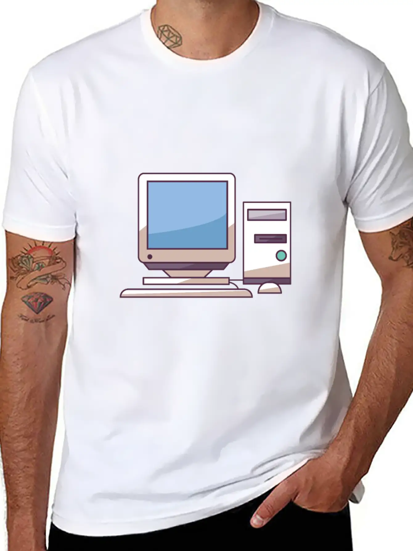 Pc Midtower With Peripherals Stylish Everyday T-Shirt – Unisex Basic Cotton Tee