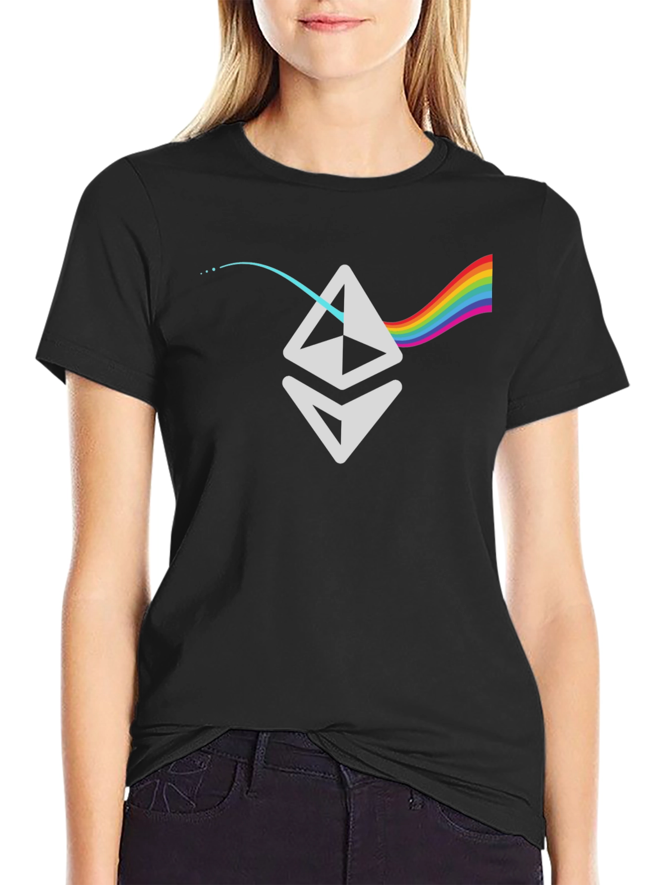 Ethereum Prism T-Shirt - Crypto Rainbow