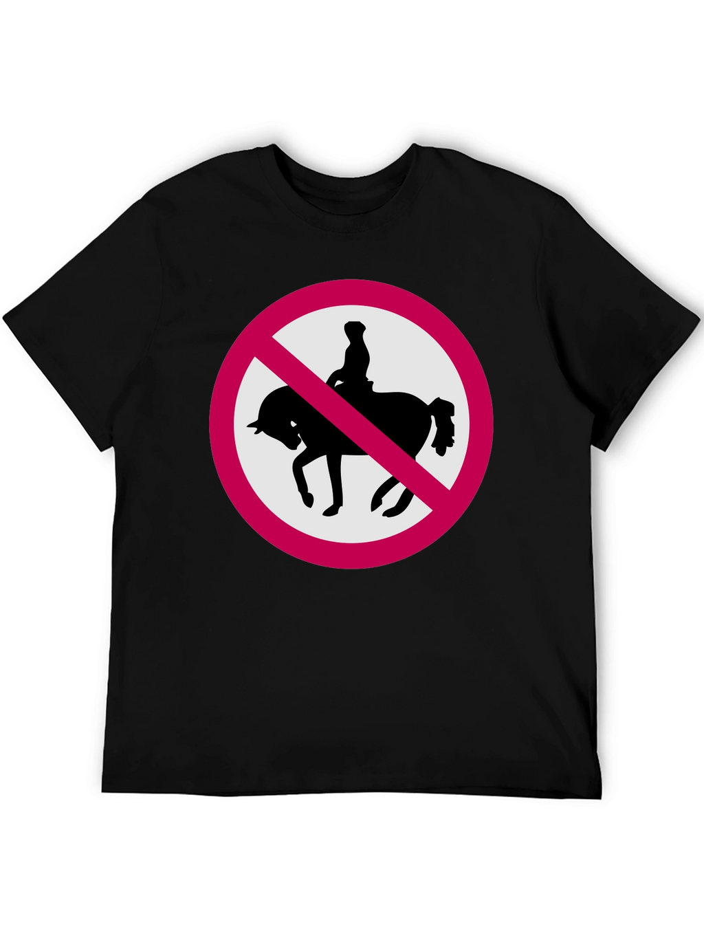 No Horse Riding Black T-Shirt