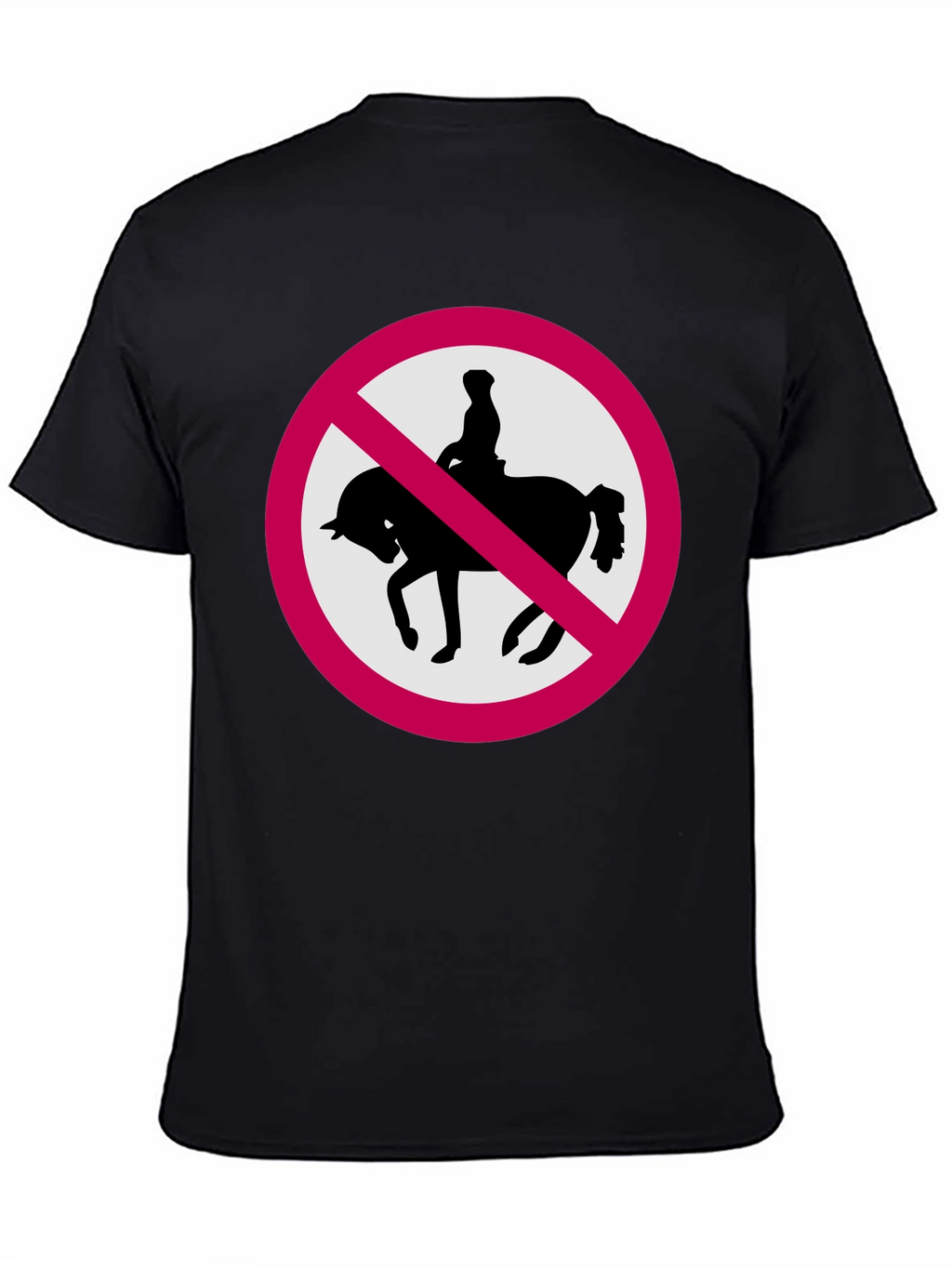 No Horse Riding Black T-Shirt